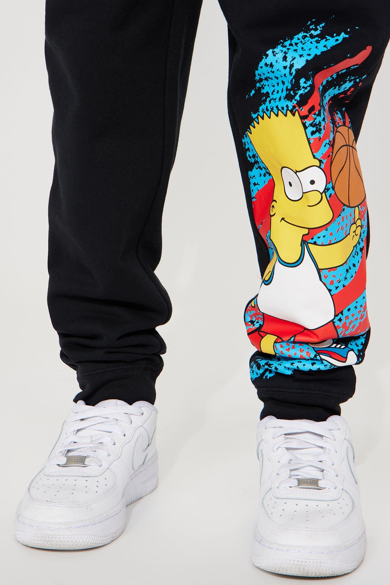 Mini Bart Basketball Fleece Jogger Set - Black image 3