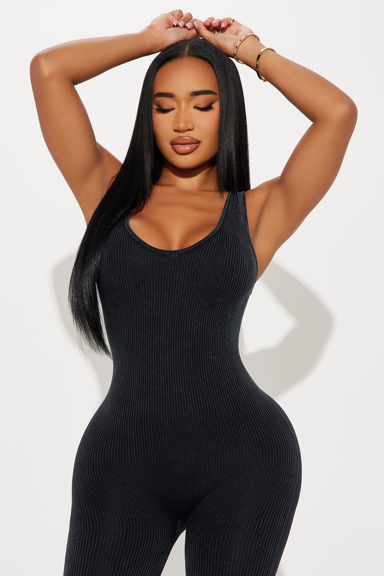 Ausha Washed Seamless Jumpsuit - Black image 6