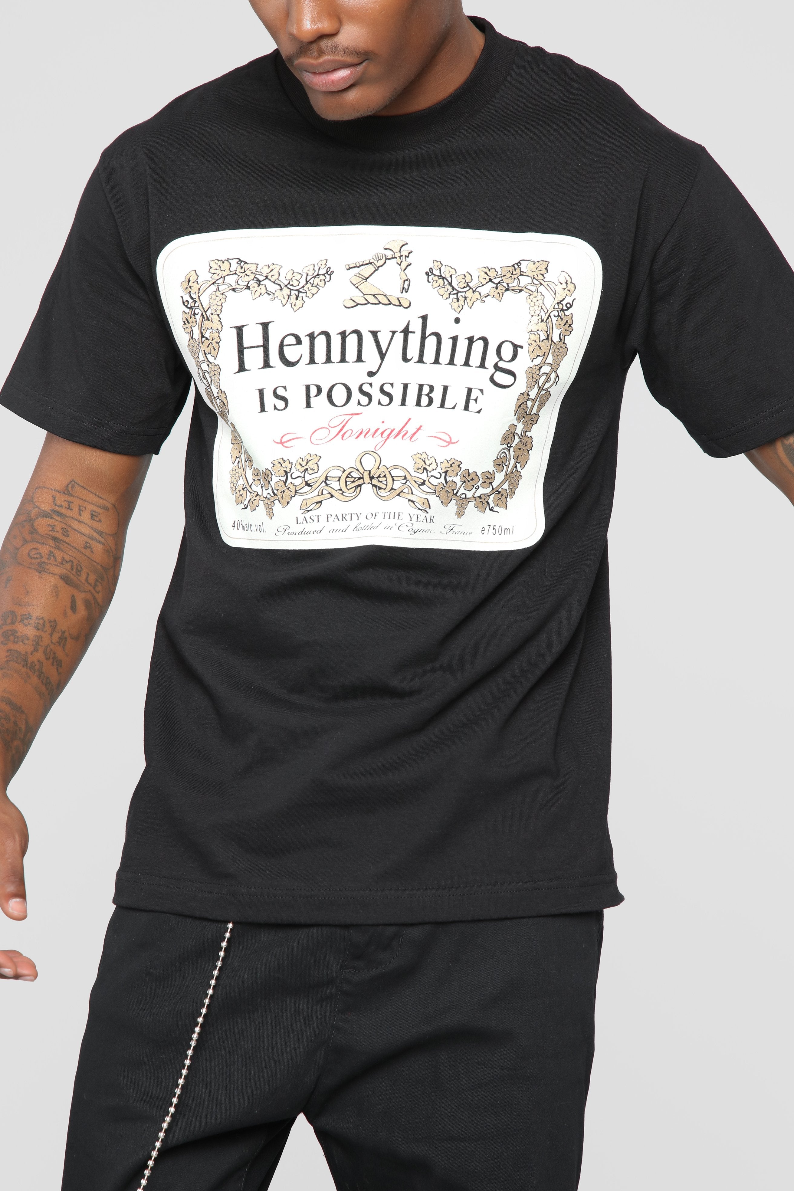 Hennything Is Possible Short Sleeve Crew Tee - Black image 9