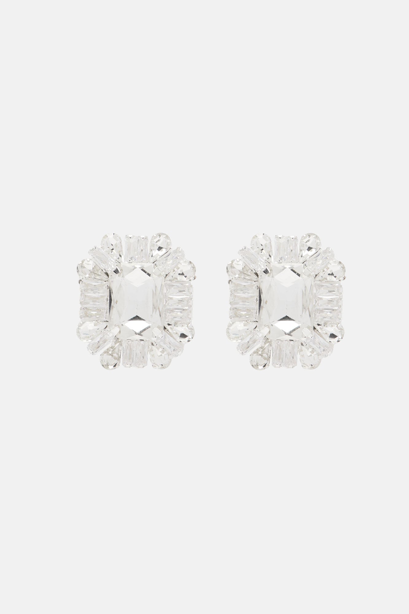 Pure Excellence Rhinestone Earrings - Silver image 3