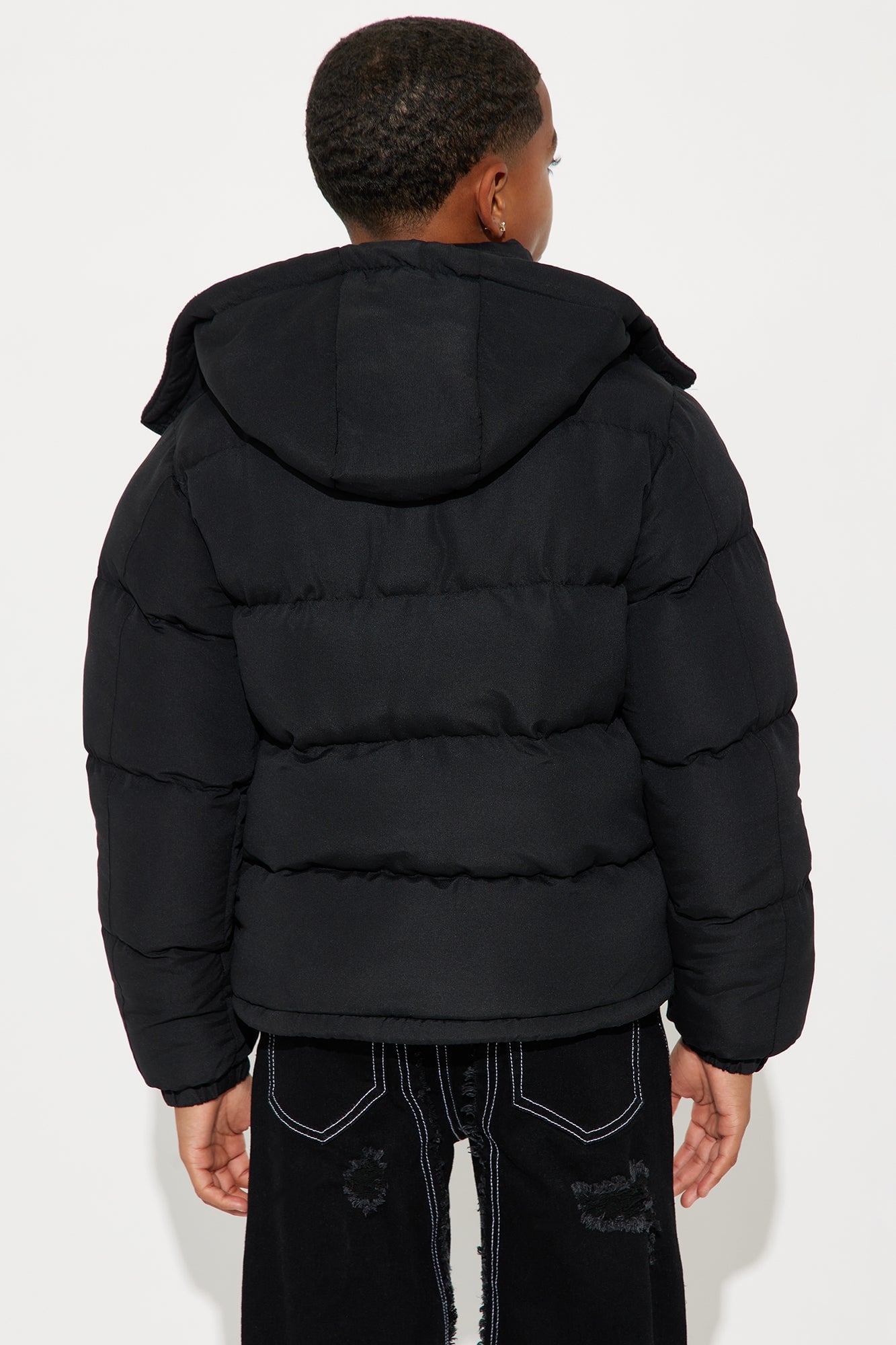 Mini Ready For The Colder Weather Puffer Jacket - Black image 5
