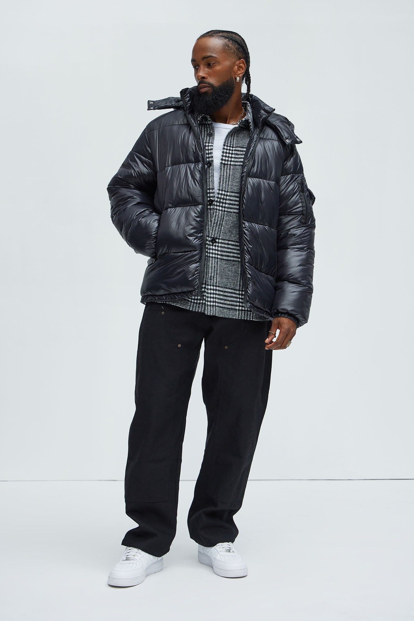 Nixer Puffer Jacket - Black image 5
