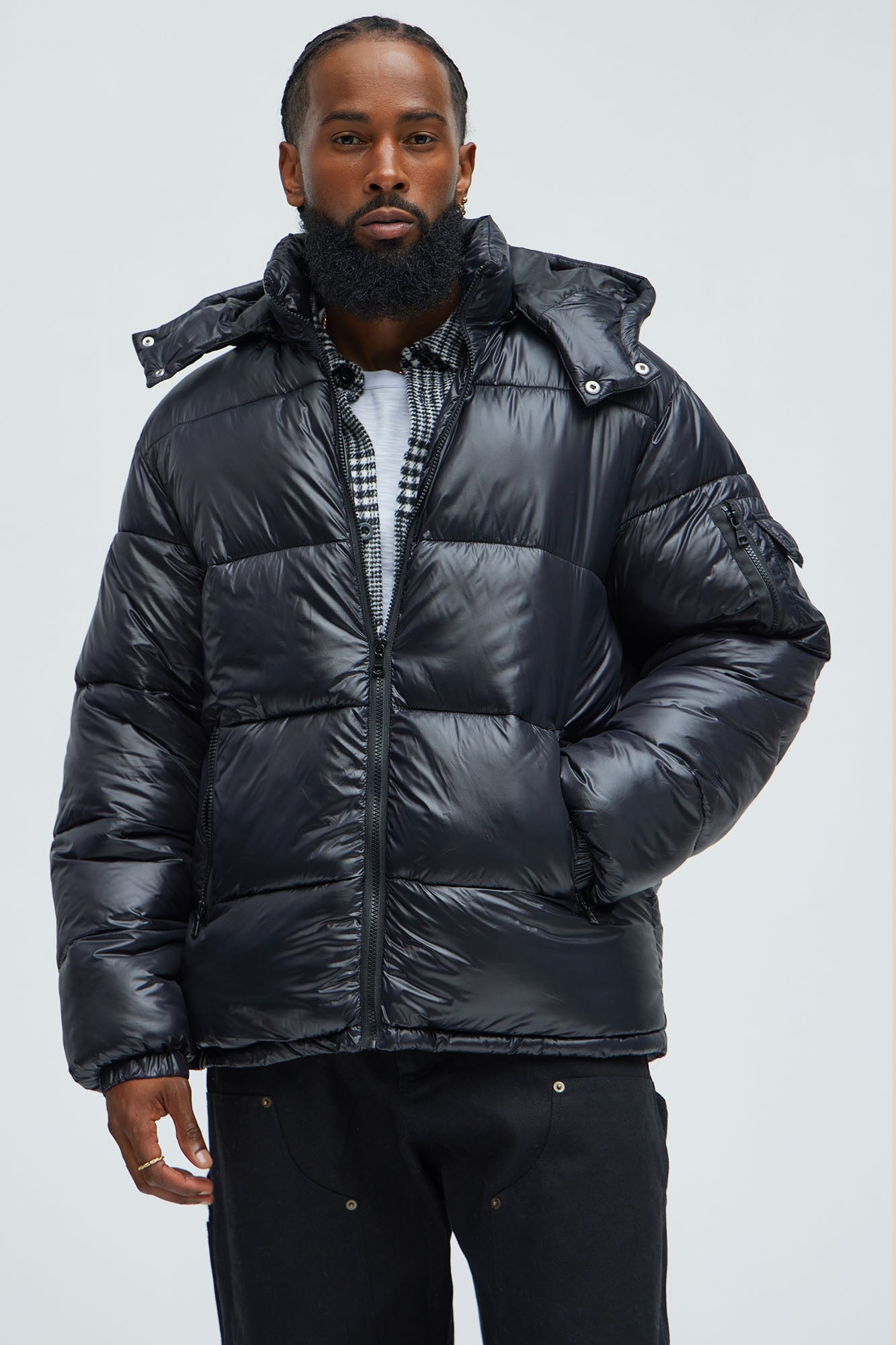 Nixer Puffer Jacket - Black image 4