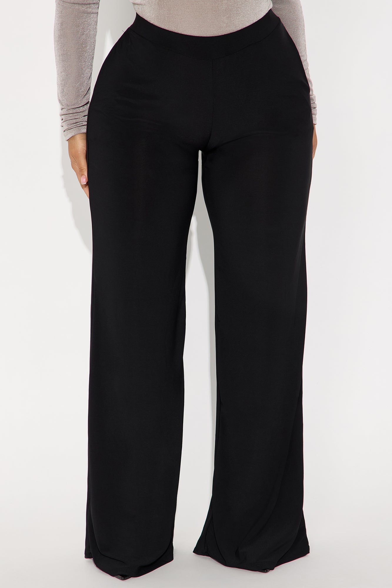 Promise Me Low Rise Wide Leg Travel Pant 33 - Black image 5