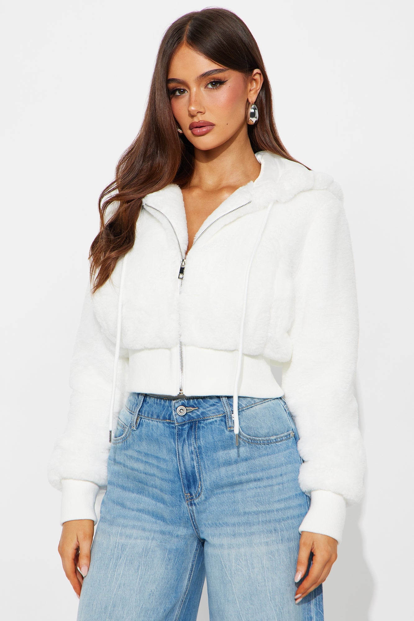 Keep Me Warm Faux Fur Jacket - Ivory image 1