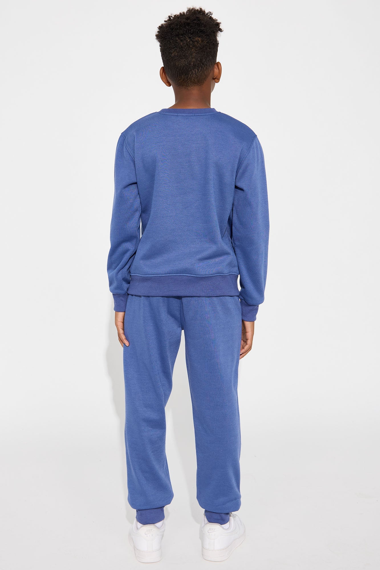 Mini Humble Hustler Crew Neck Sweatshirt And Jogger Pant Set - Navy image 3