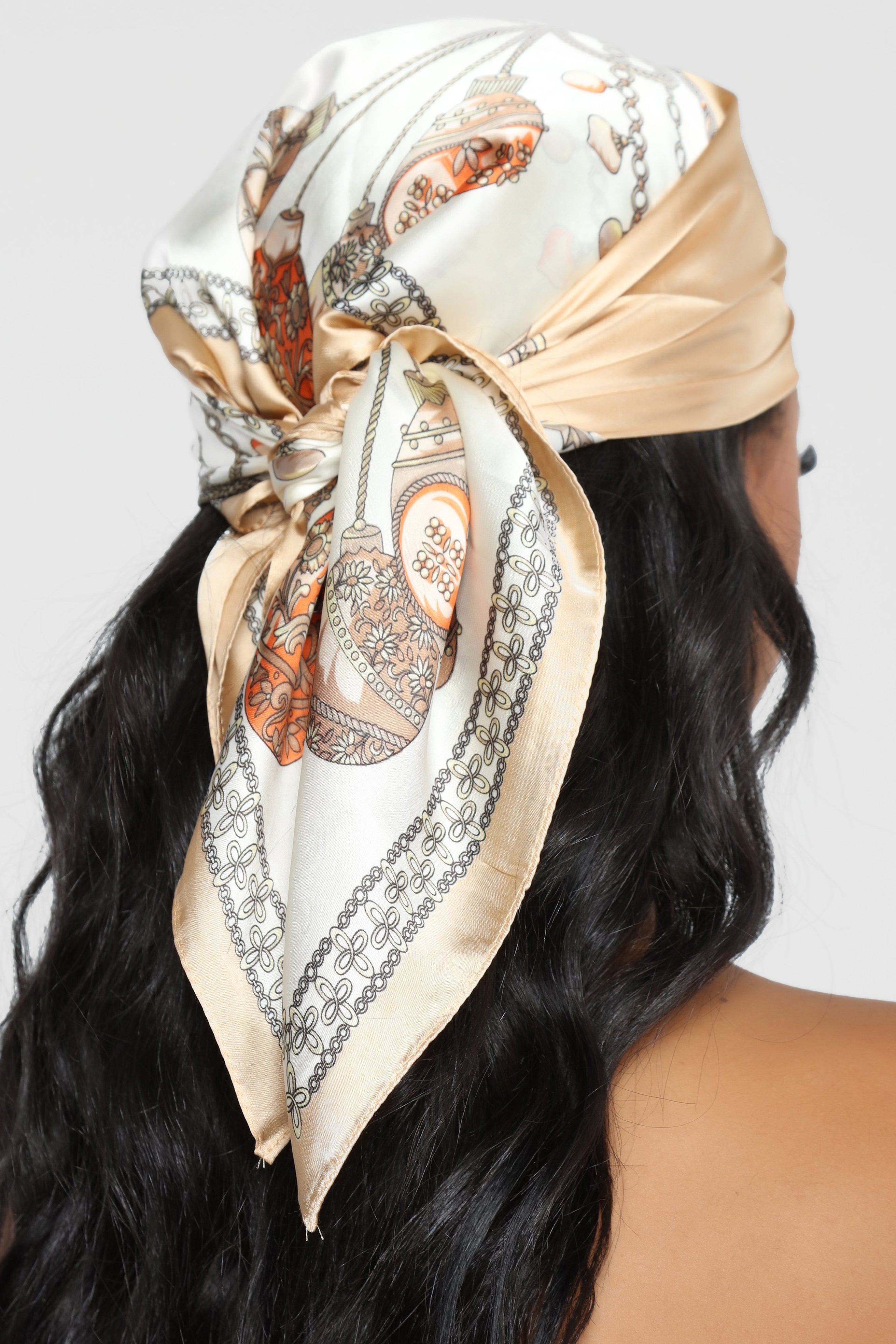 Hairs A Mess Head Scarf - Beige image 1