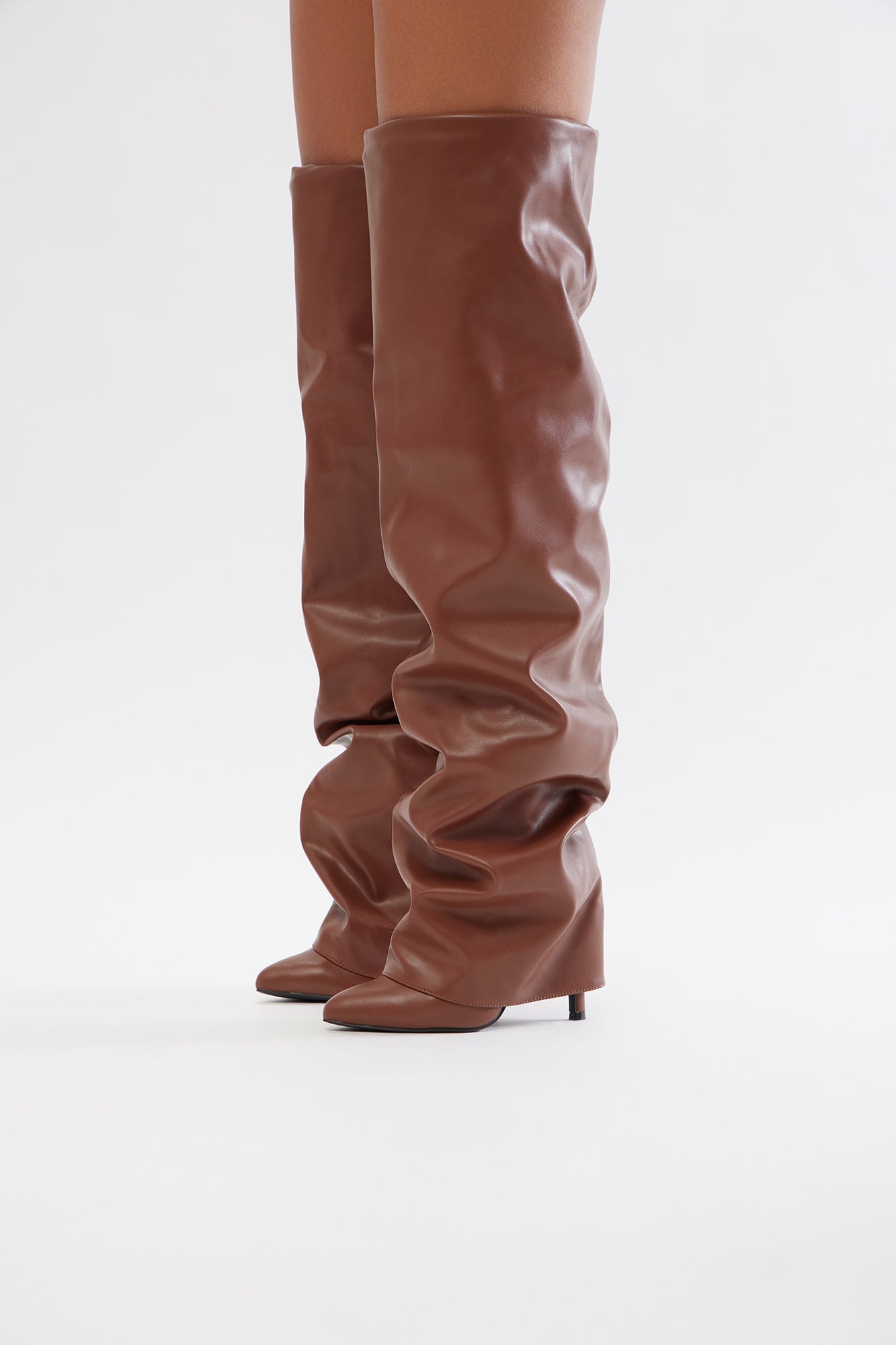 Elba Overlay Boots - Brown image 5
