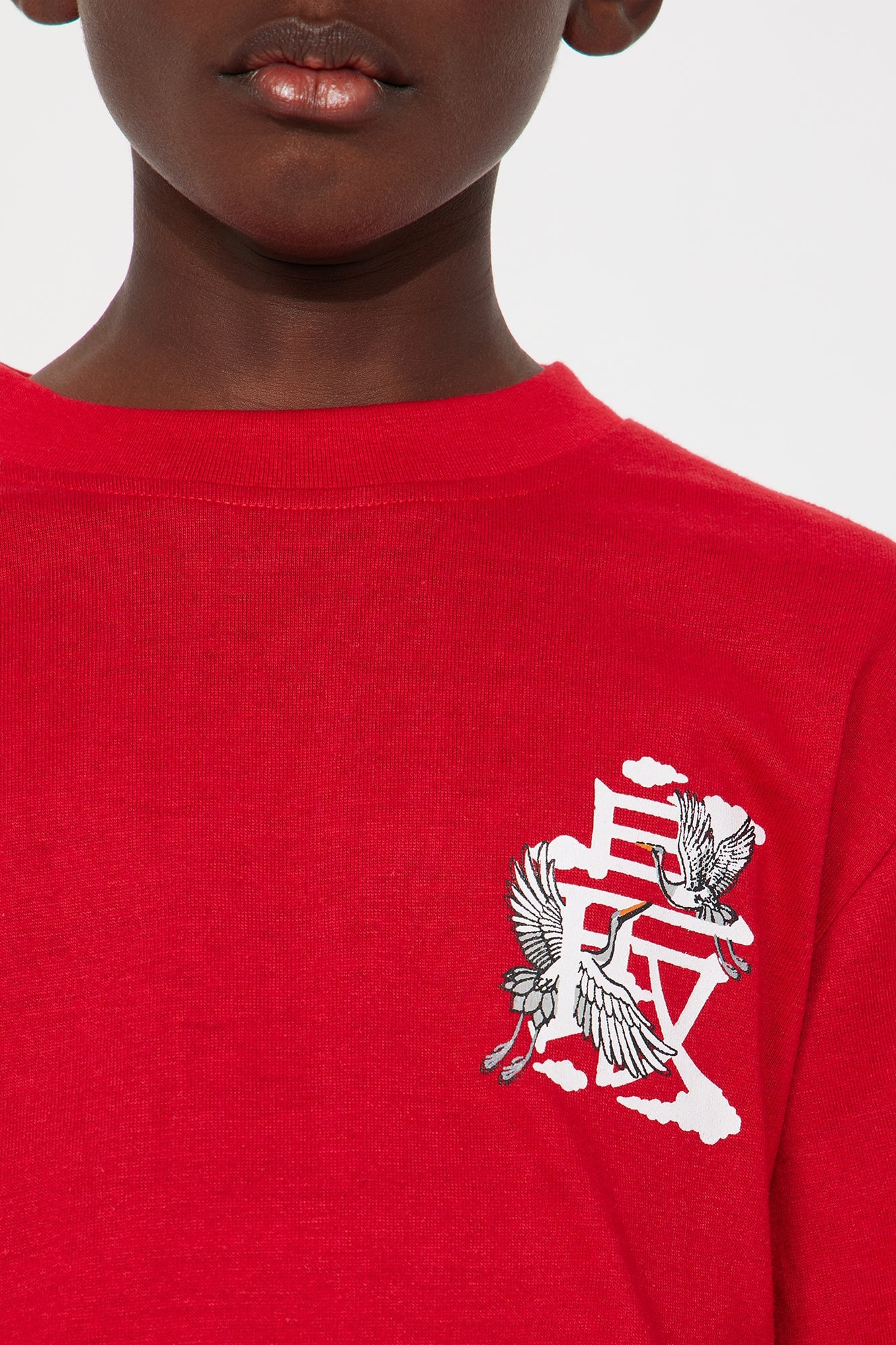 Mini Shizuaka Island Front/Back Long Sleeve Tee - Red image 3