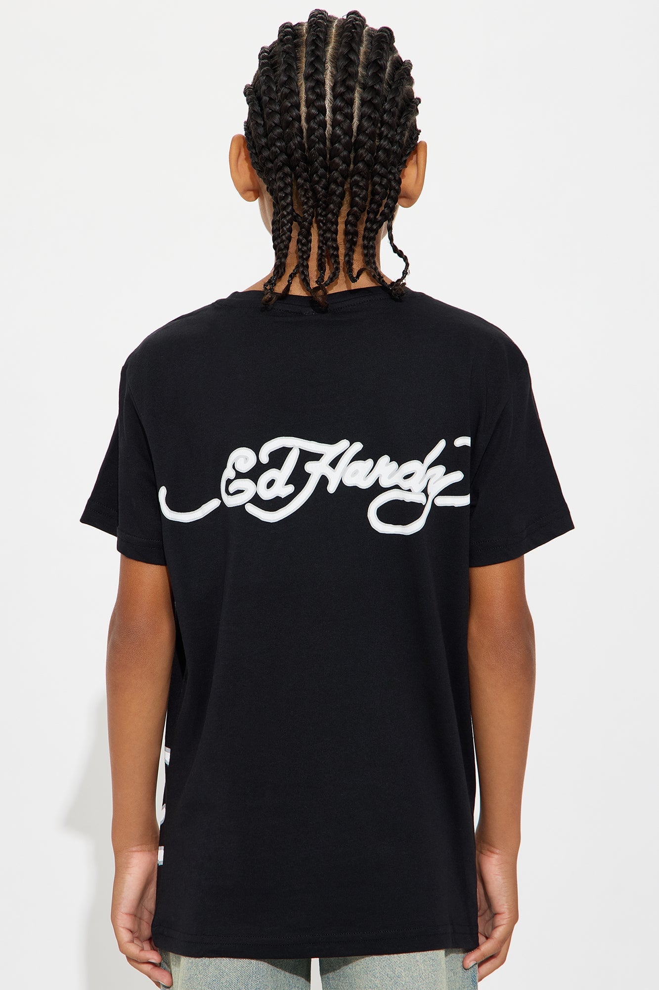 Mini Ed Hardy Bulldog Front/Back Short Sleeve Tee - Black image 4