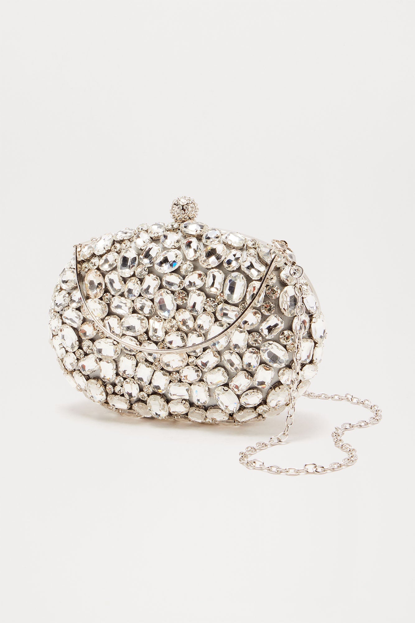 Cut Gems Clutch - Silver image 2
