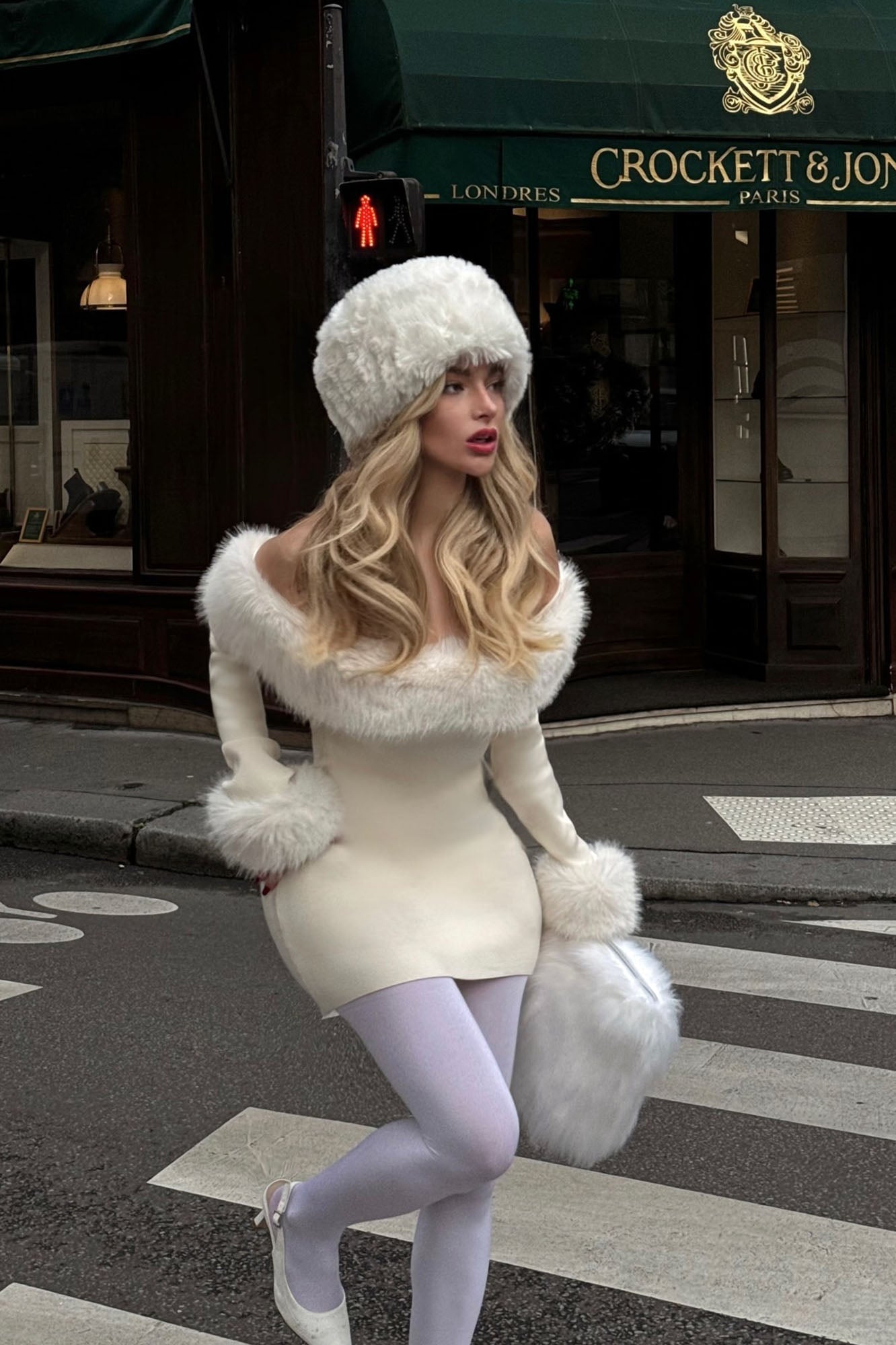 So Purrfect Sweater Mini Dress - Ivory image 4