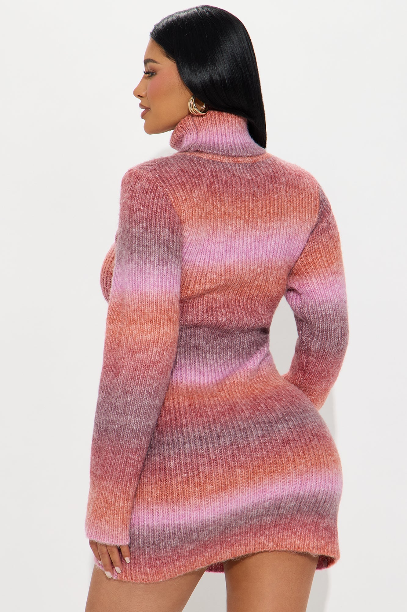 Soft Launch Ombre Sweater Mini Dress - Pink image 6