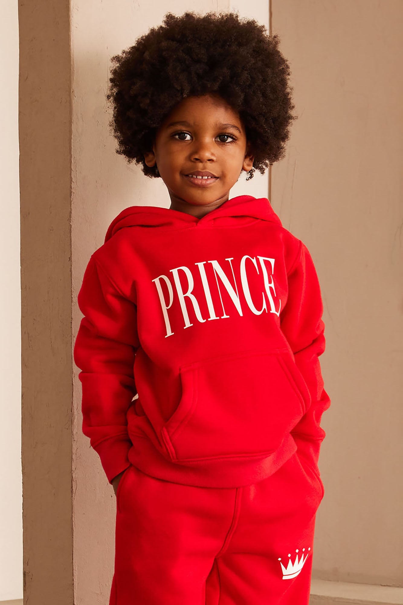 Family Goals Mini Prince Hoodie - Red image 1
