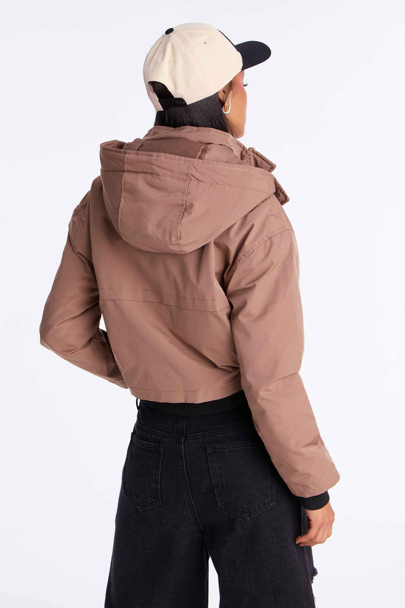 Chill Flex Hooded Nylon Puffer Jacket - Brown image 5