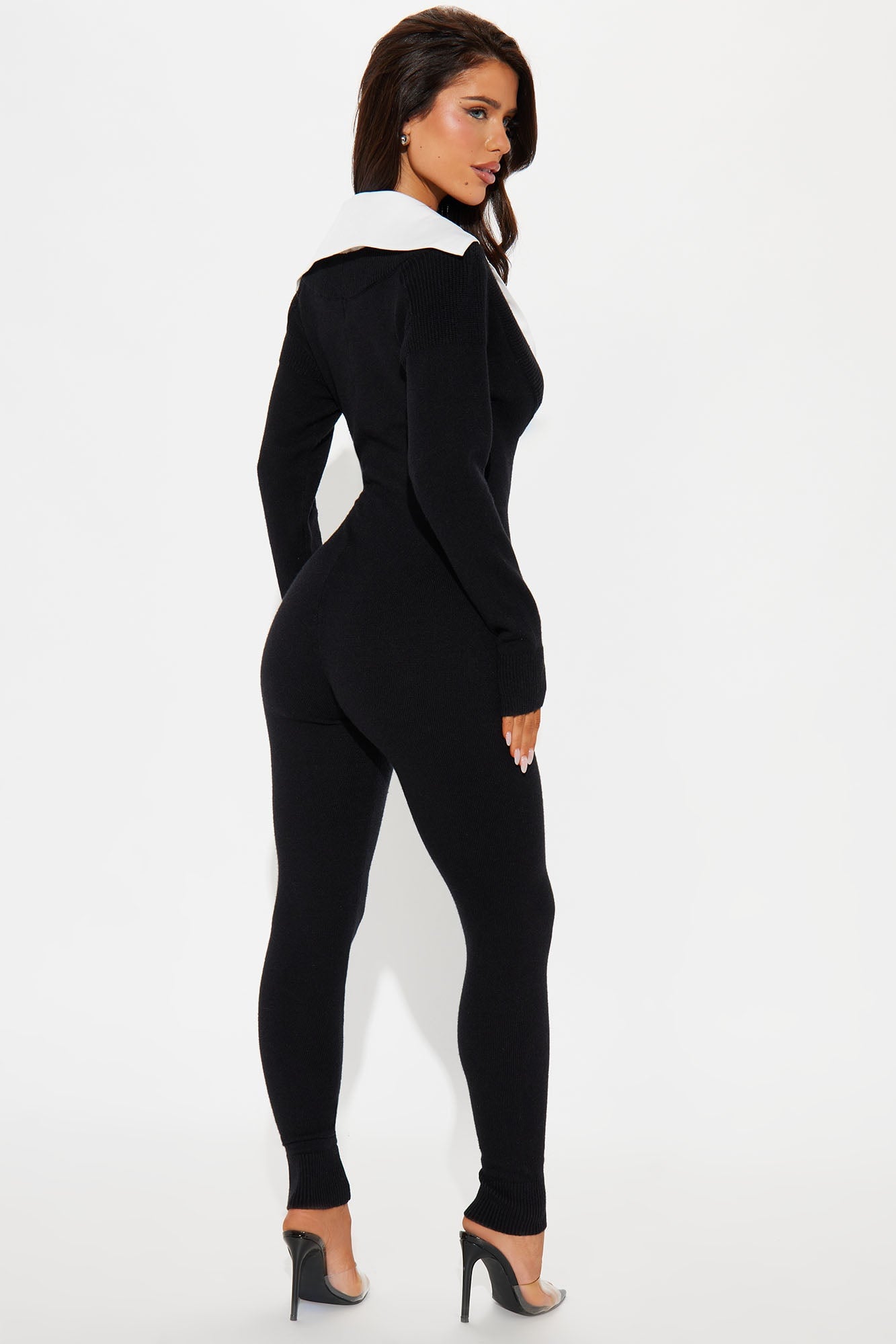 Prep In My Step Sweater Jumpsuit - Black image 7