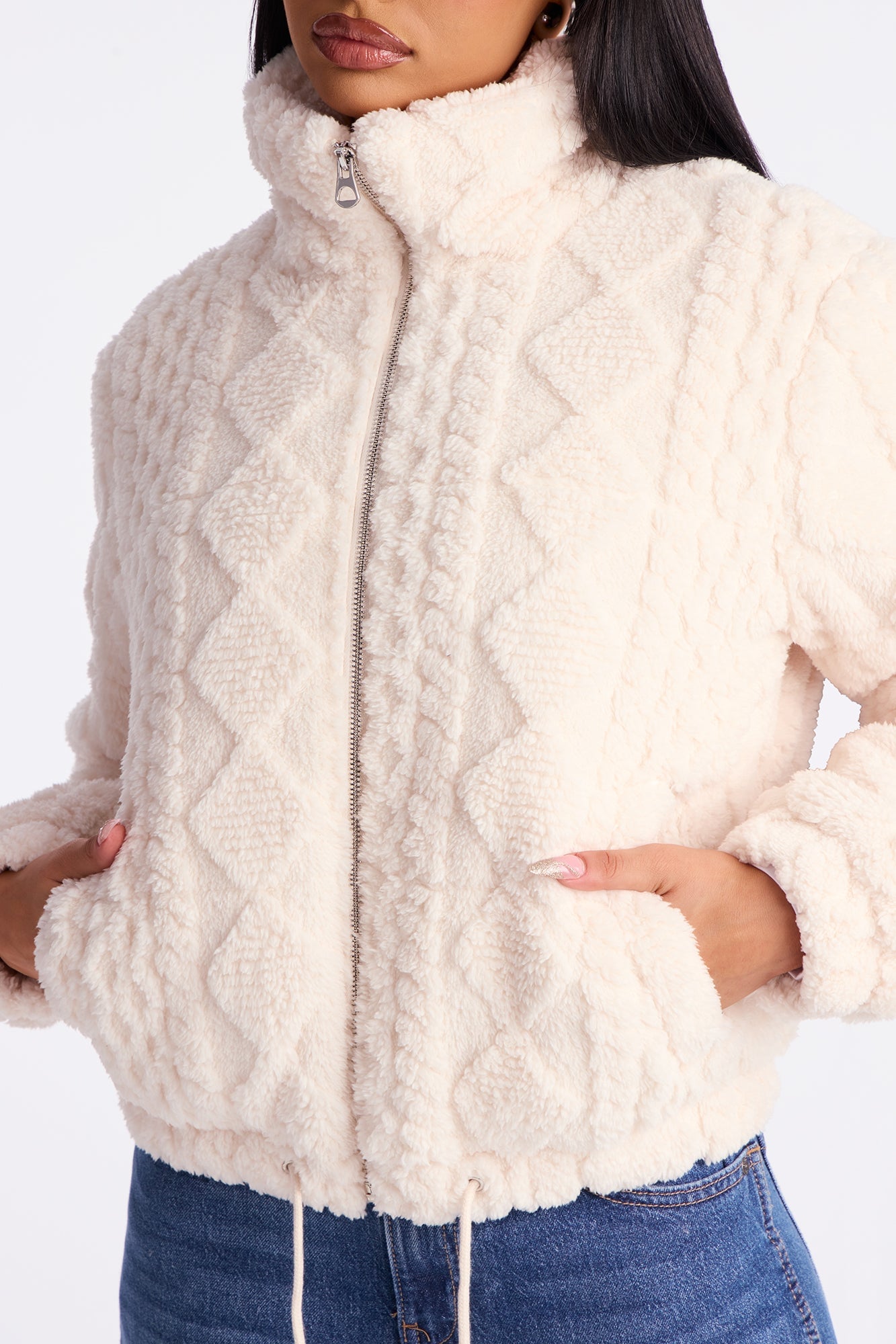 Frosted Dreams Faux Fur Puffer Jacket - Cream image 6