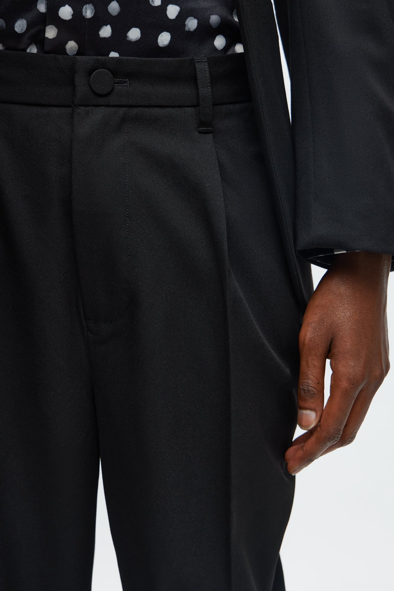 Slim Lafayette Pleated Trouser - Black image 3