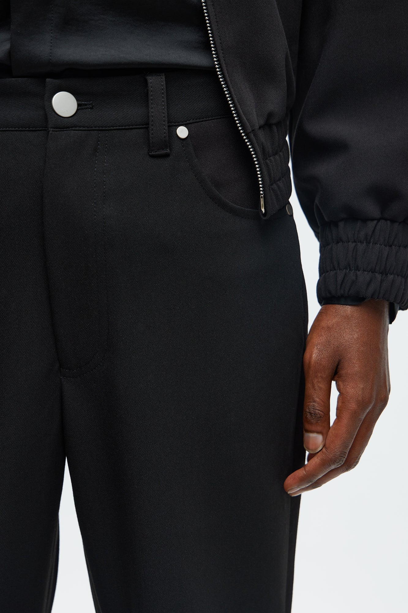 Stacked Slim Flare Studded New Age Rebel Pant - Black image 7