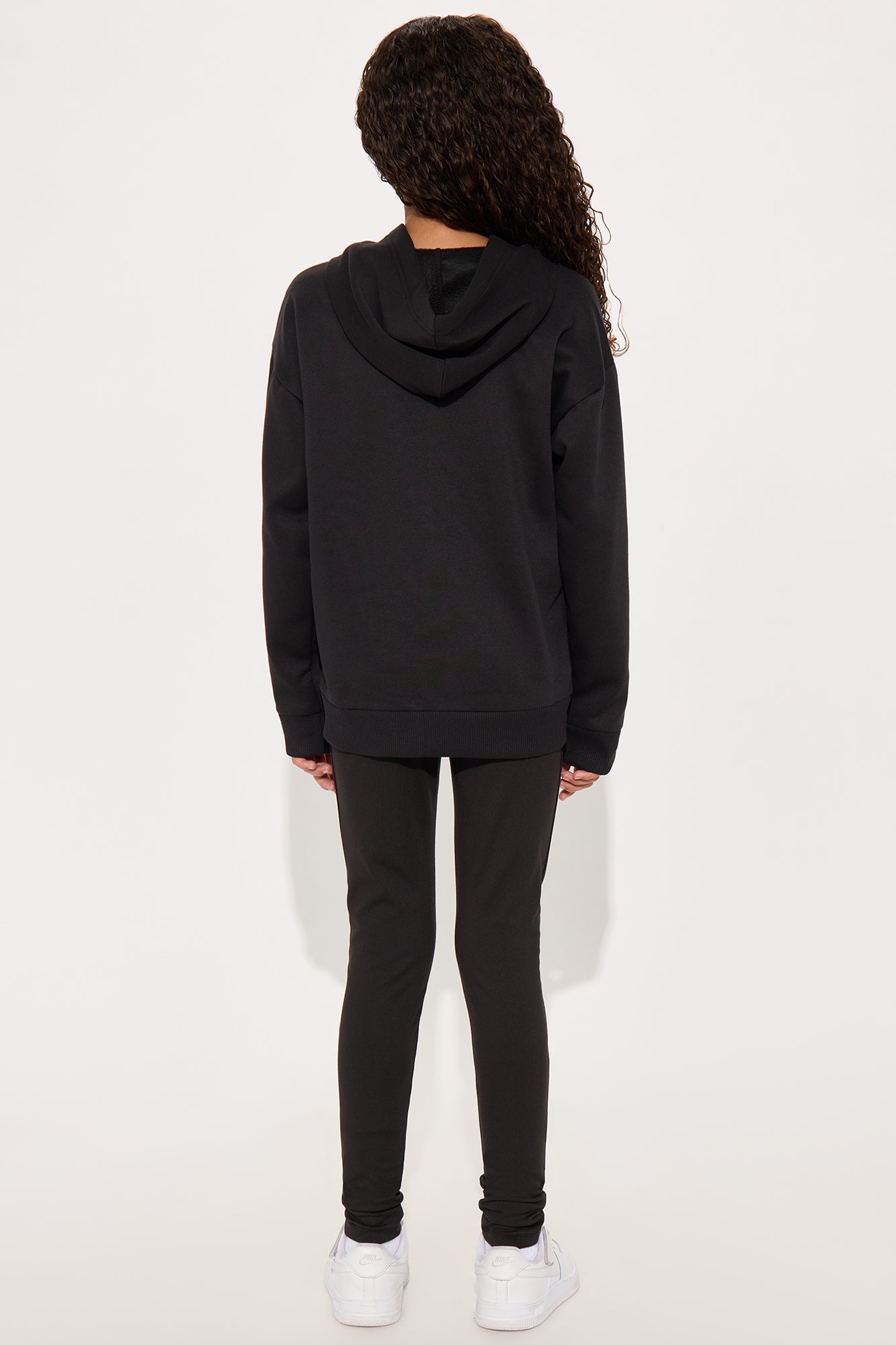 Mini Beckham Zip Up Fleece Pant Set - Black image 3
