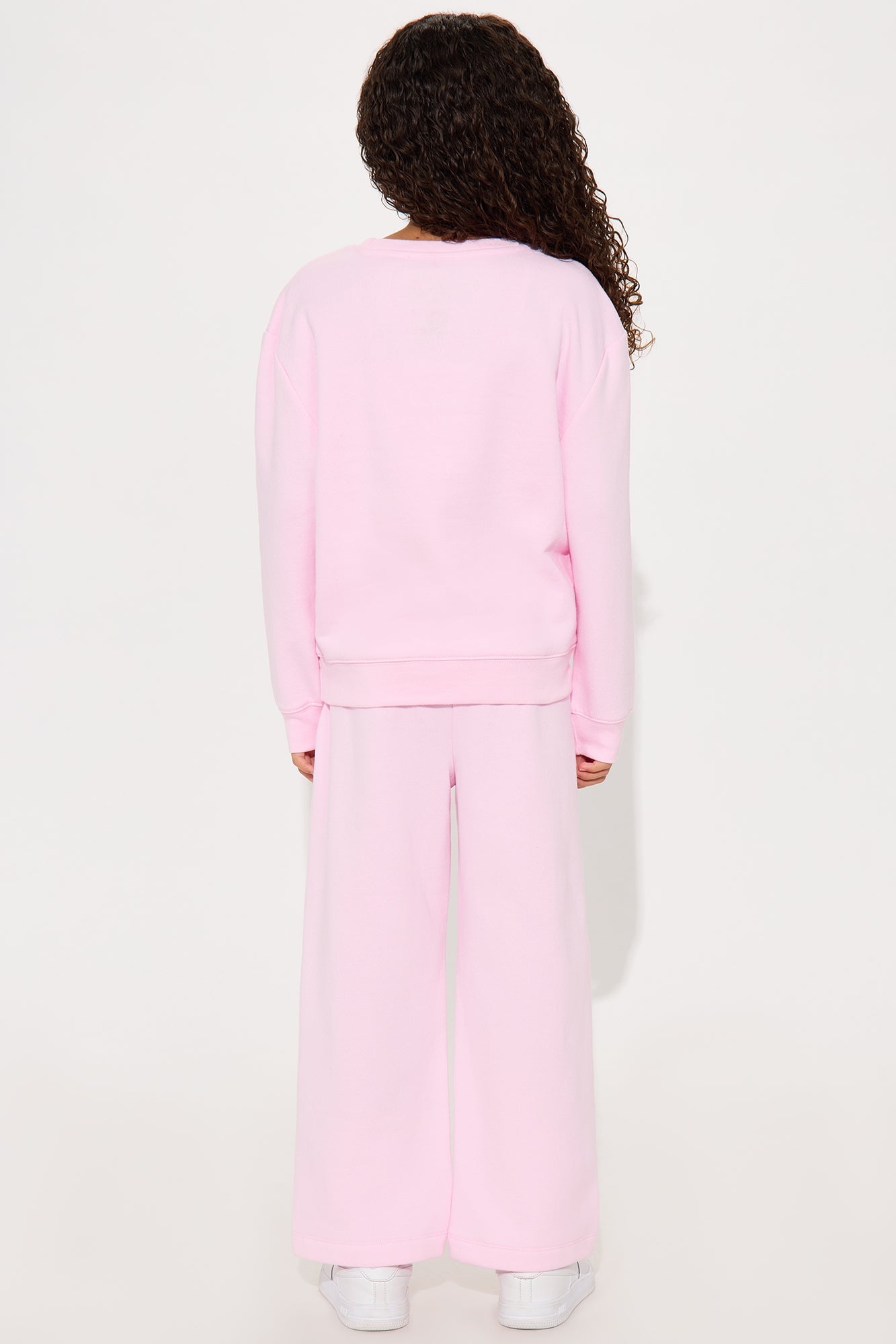 Mini Stitch True Luv Wide Leg Jogger Pant Set - Pink image 4