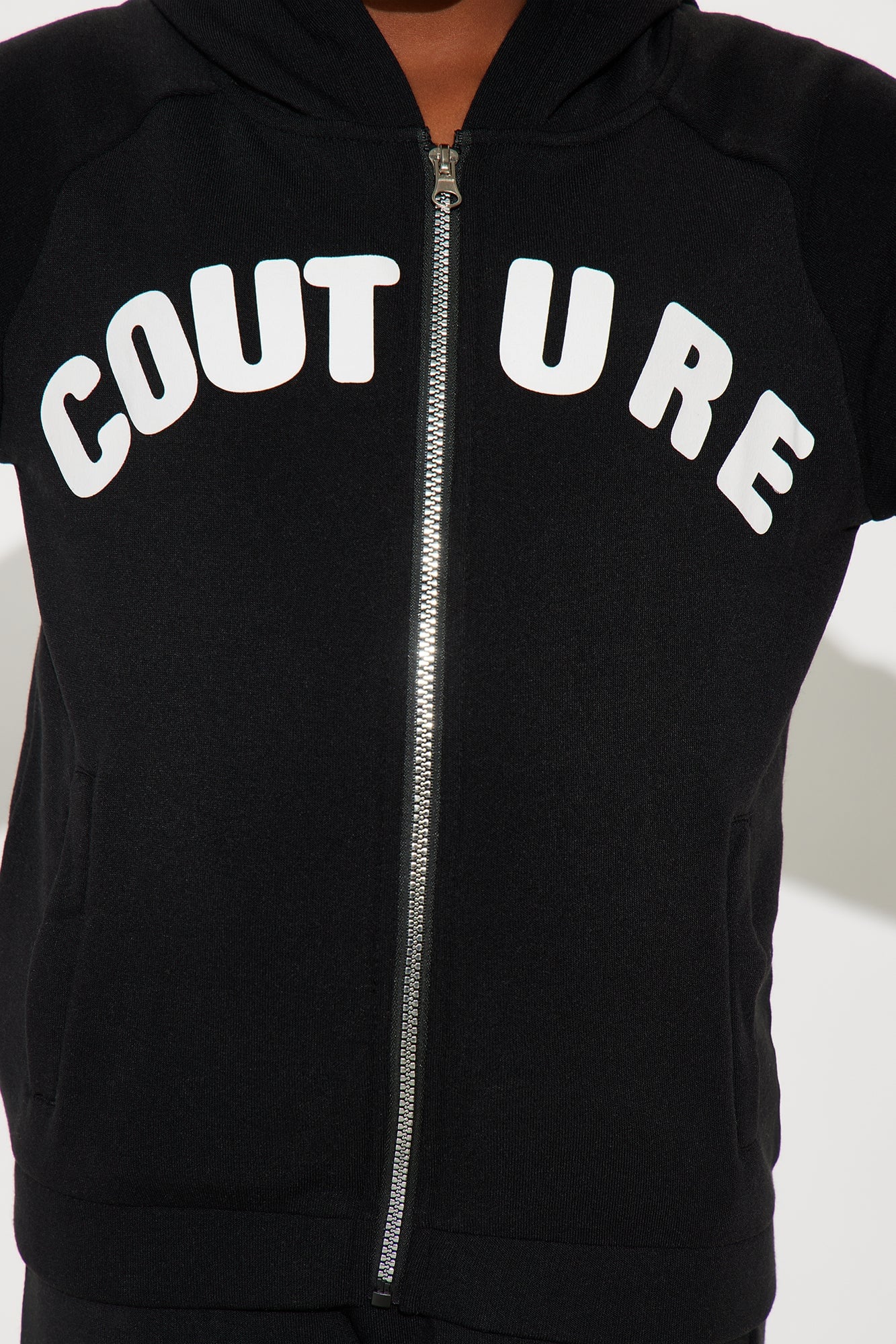 Mini Couture Comfort Zip Up Fleece Pant Set - Black image 3