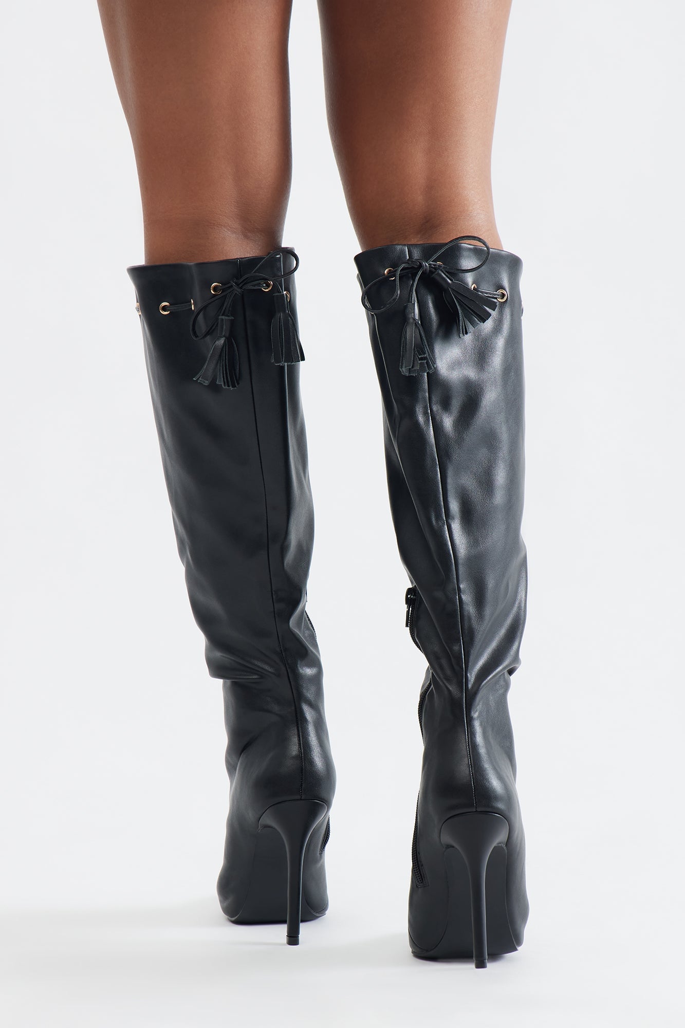 Alton Tassel Stiletto Boots - Black image 5