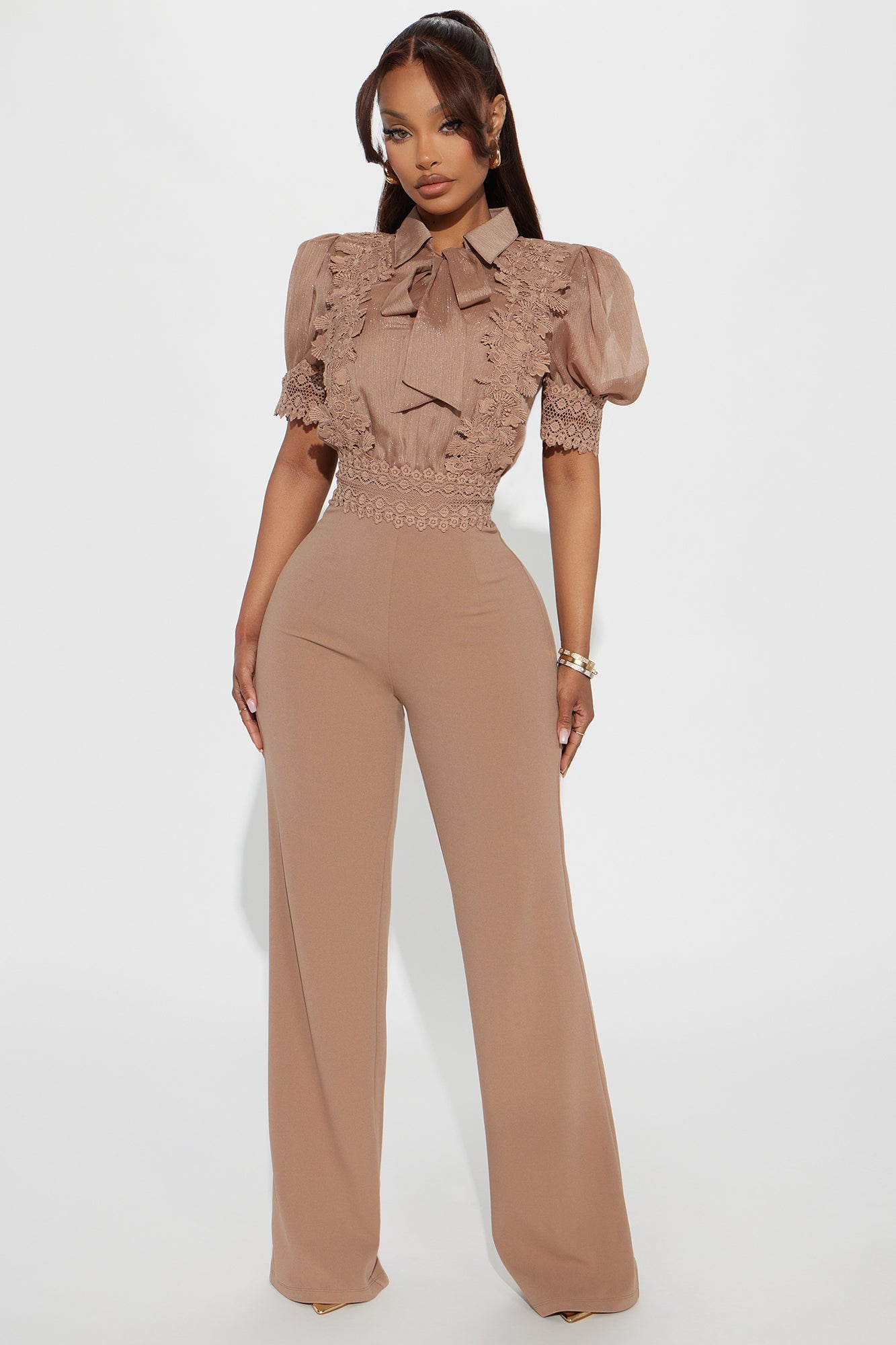 I Always Mean Business Jumpsuit - Mocha image 4