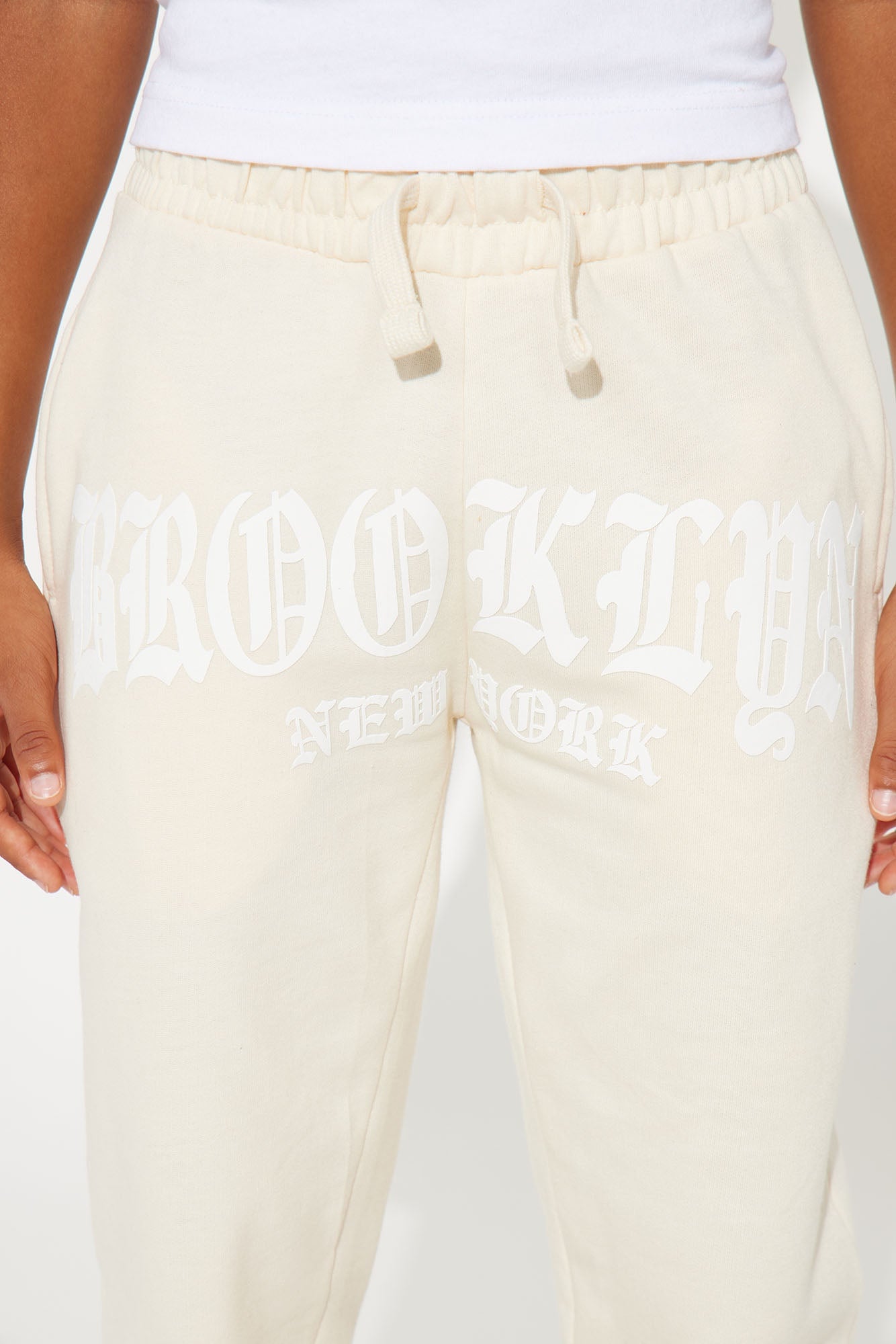 Mini Brooklyn New York Fleece Jogger Pant - Sand image 3