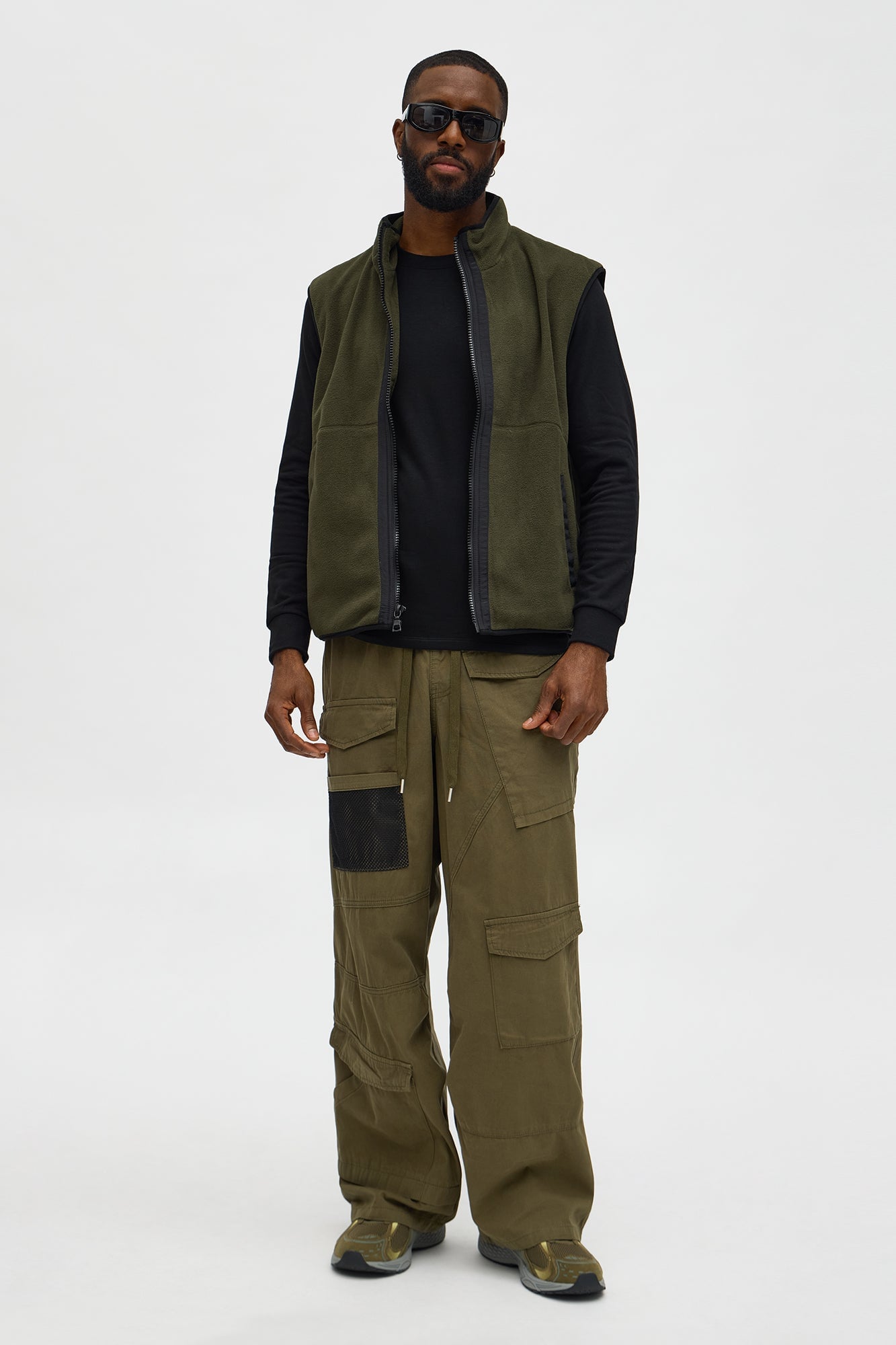 Ready To Go Contrast Trimmed Fleece Vest - Green image 6