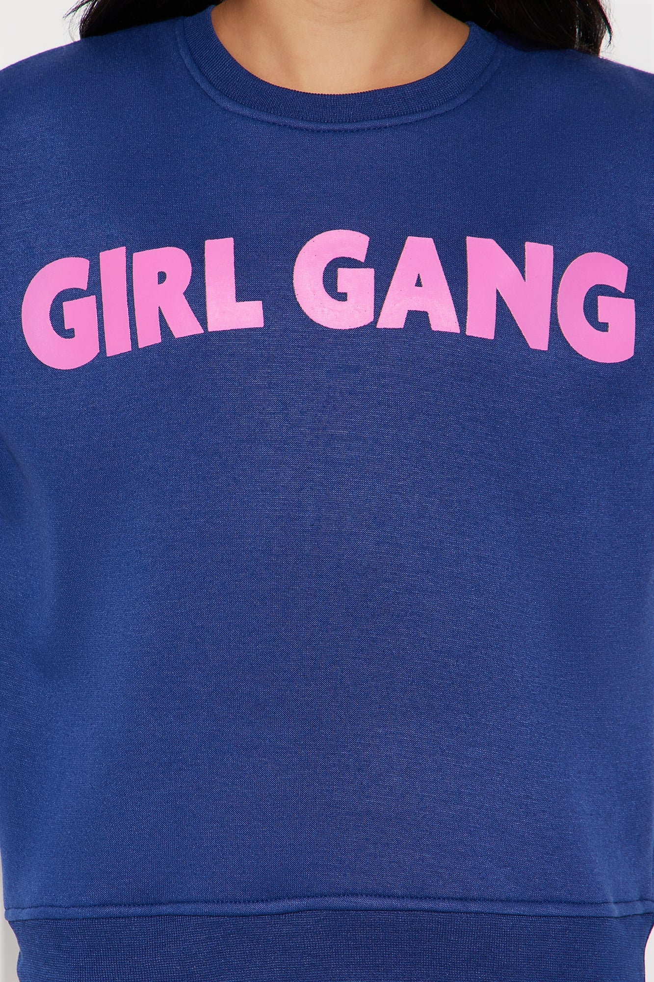 Mini Girl Gang Forever Crew Neck Sweatshirt - Navy image 3
