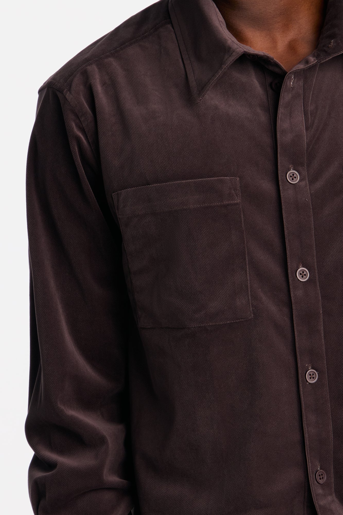 Relaxed Lincoln Park Textured Button Up Shirt - Brown image 7