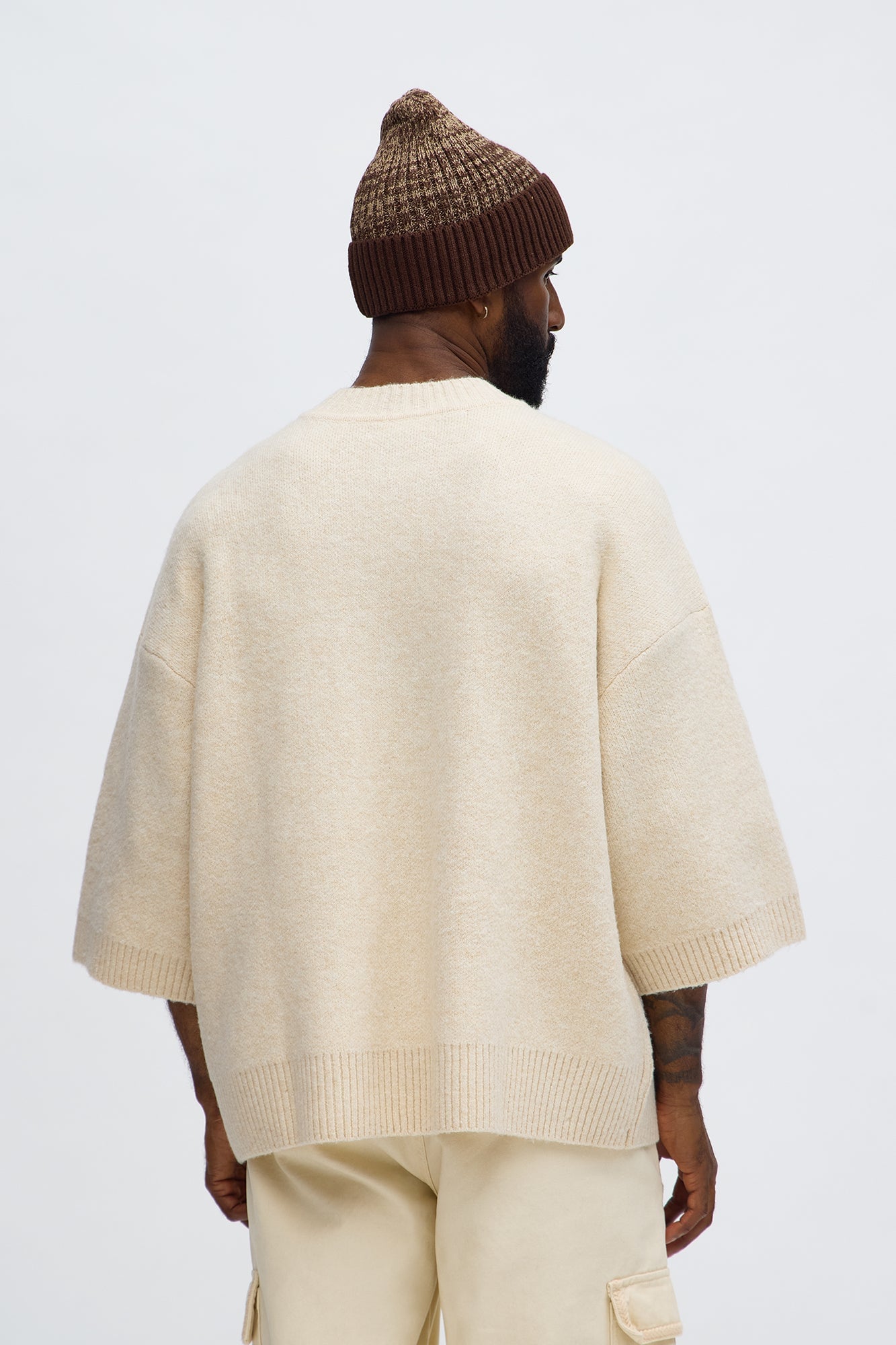 Oversized Ararat Sweater Shirt - Beige image 4