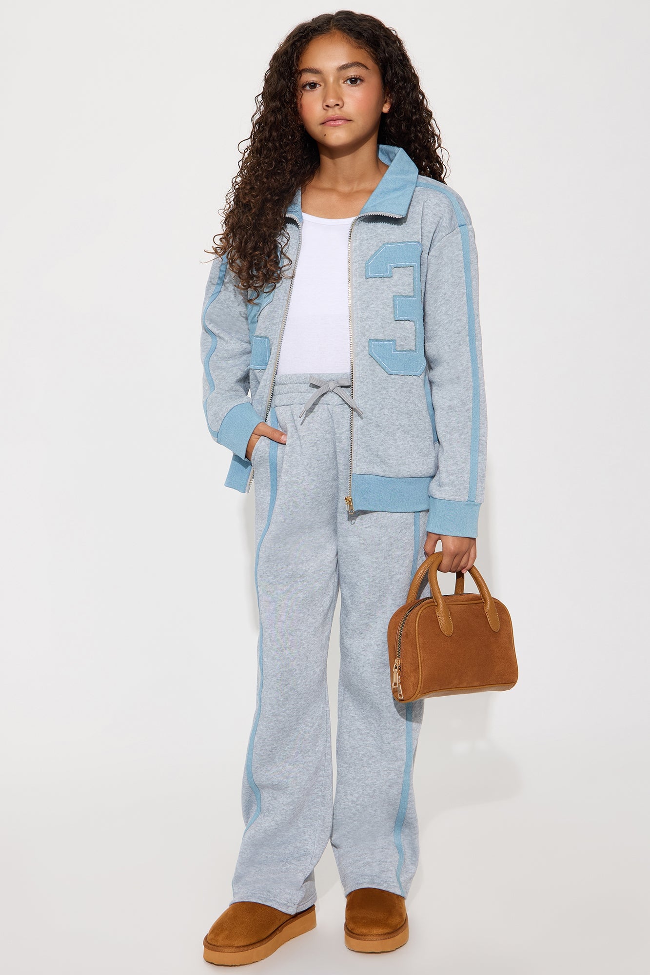 Mini Chill Girl 23 Sweatshirt And Pant Set - Grey/combo image 2