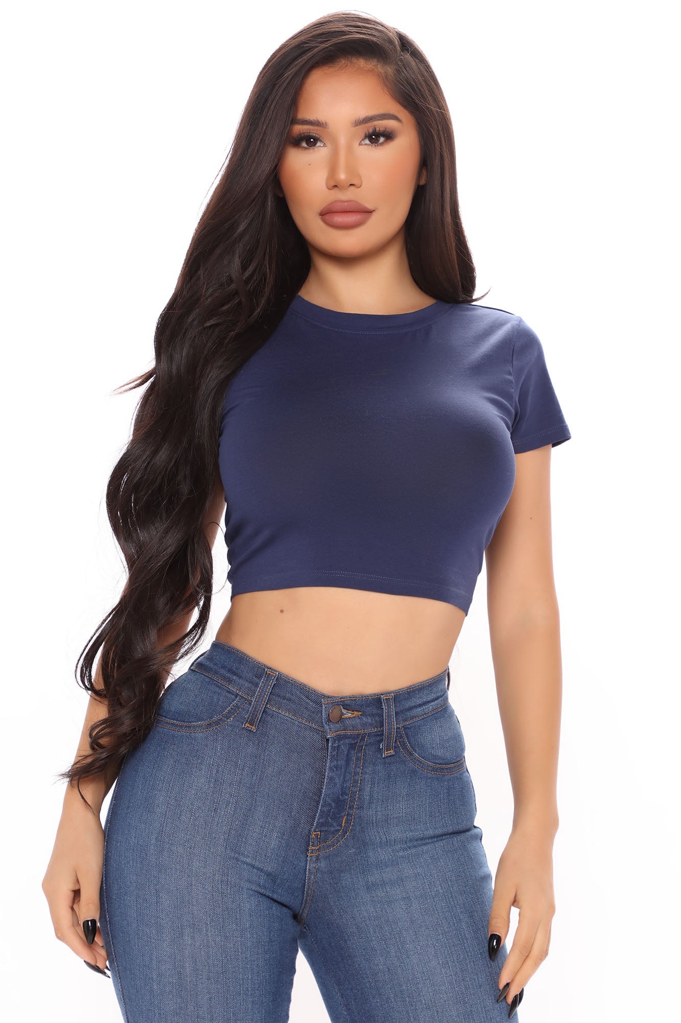 Robin Crop Top - Navy image 6