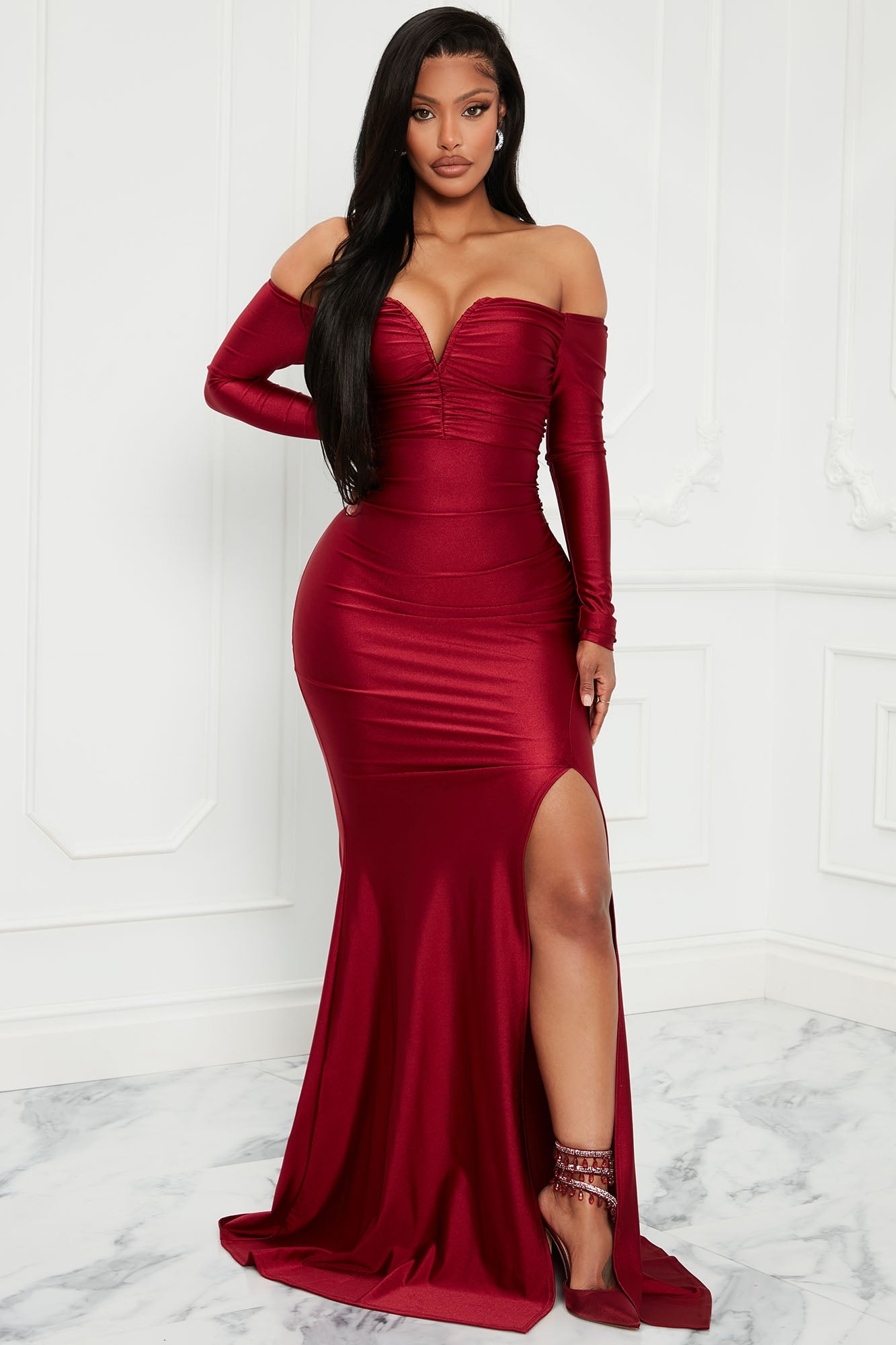 Need To Know Maxi Dress - Wine image 4