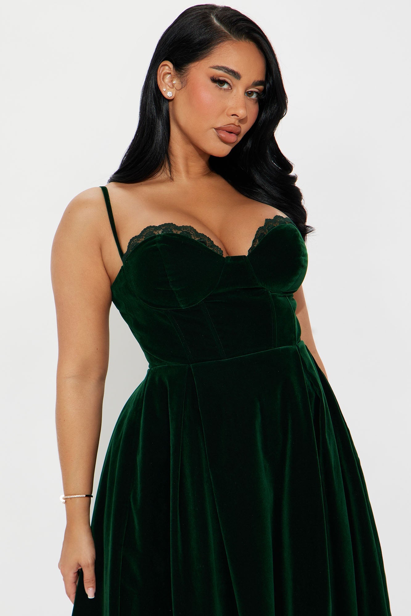 Julia Velvet Midi Dress - Hunter image 5