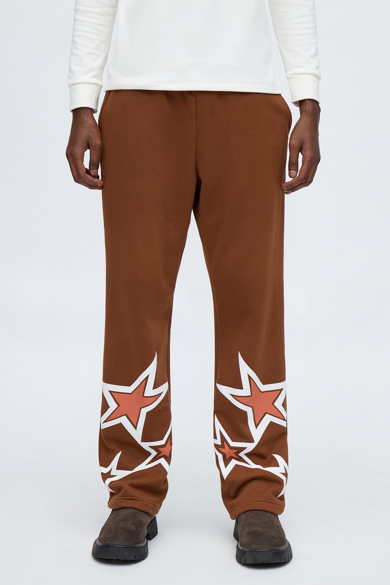 Aim For The Stars Baggy Sweatpants - Brown image 6