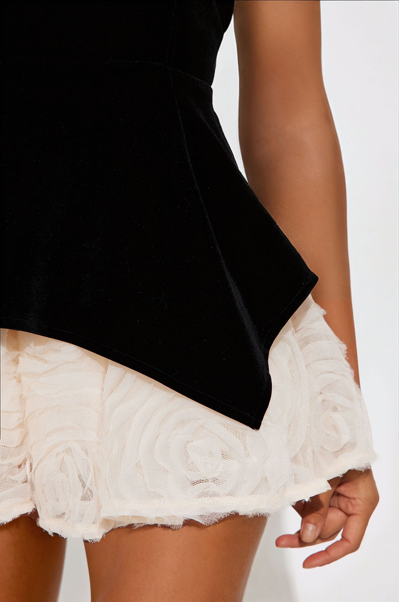 Analina Velvet Mini Dress - Black image 4