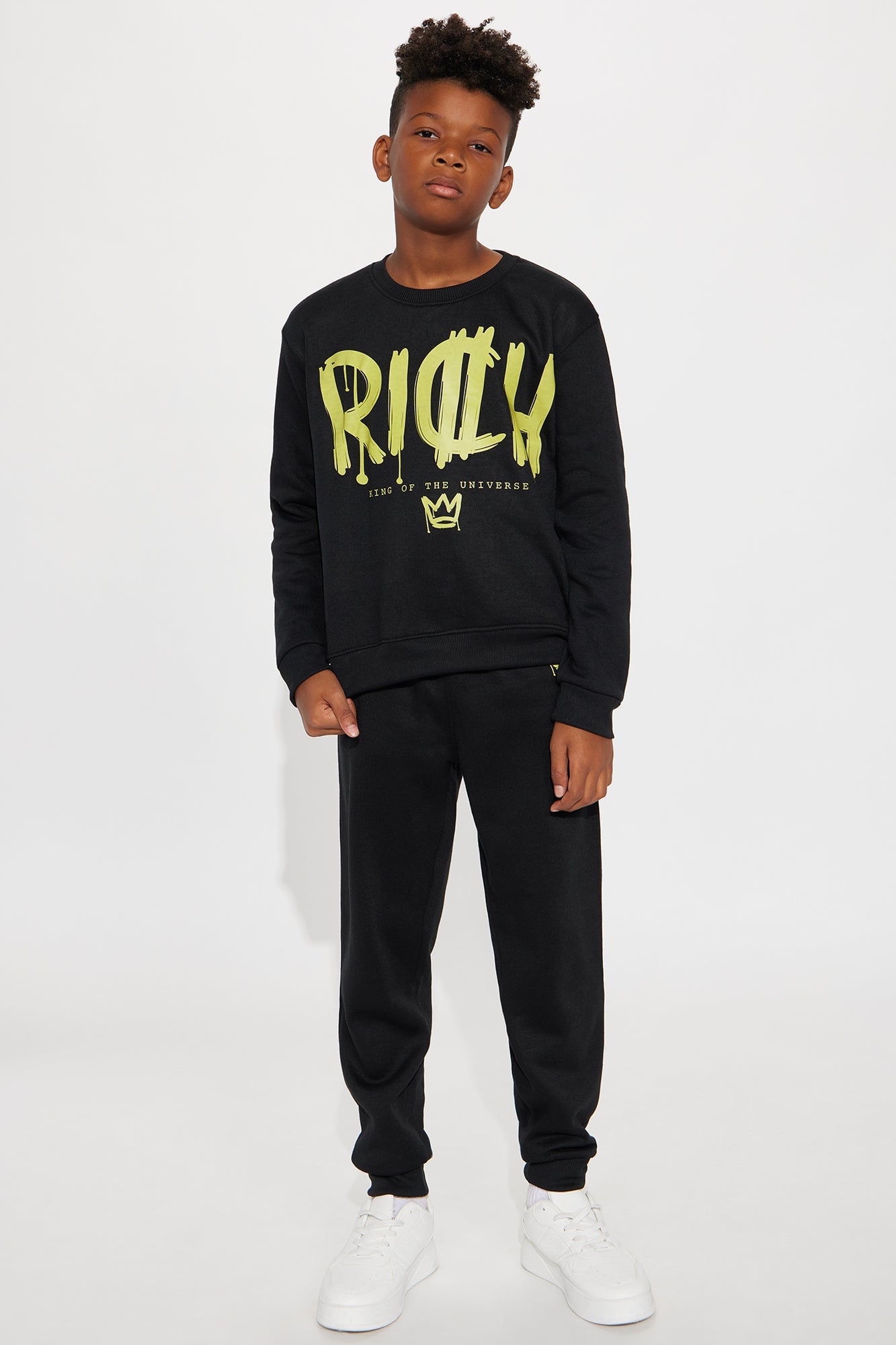 Mini Rich Jogger Pant Set - Black image 1