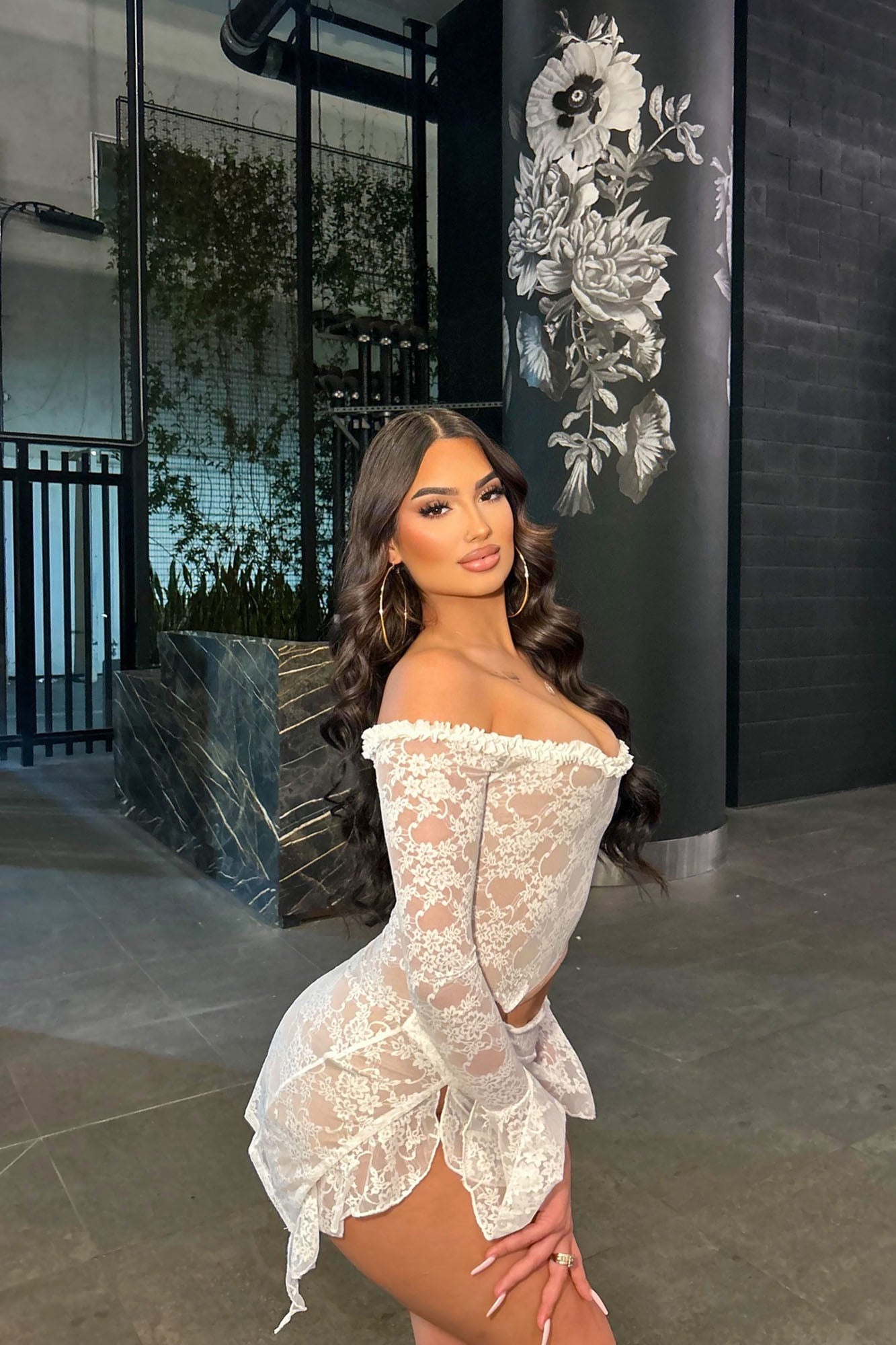 One Of One Lace Mini Dress - White image 6