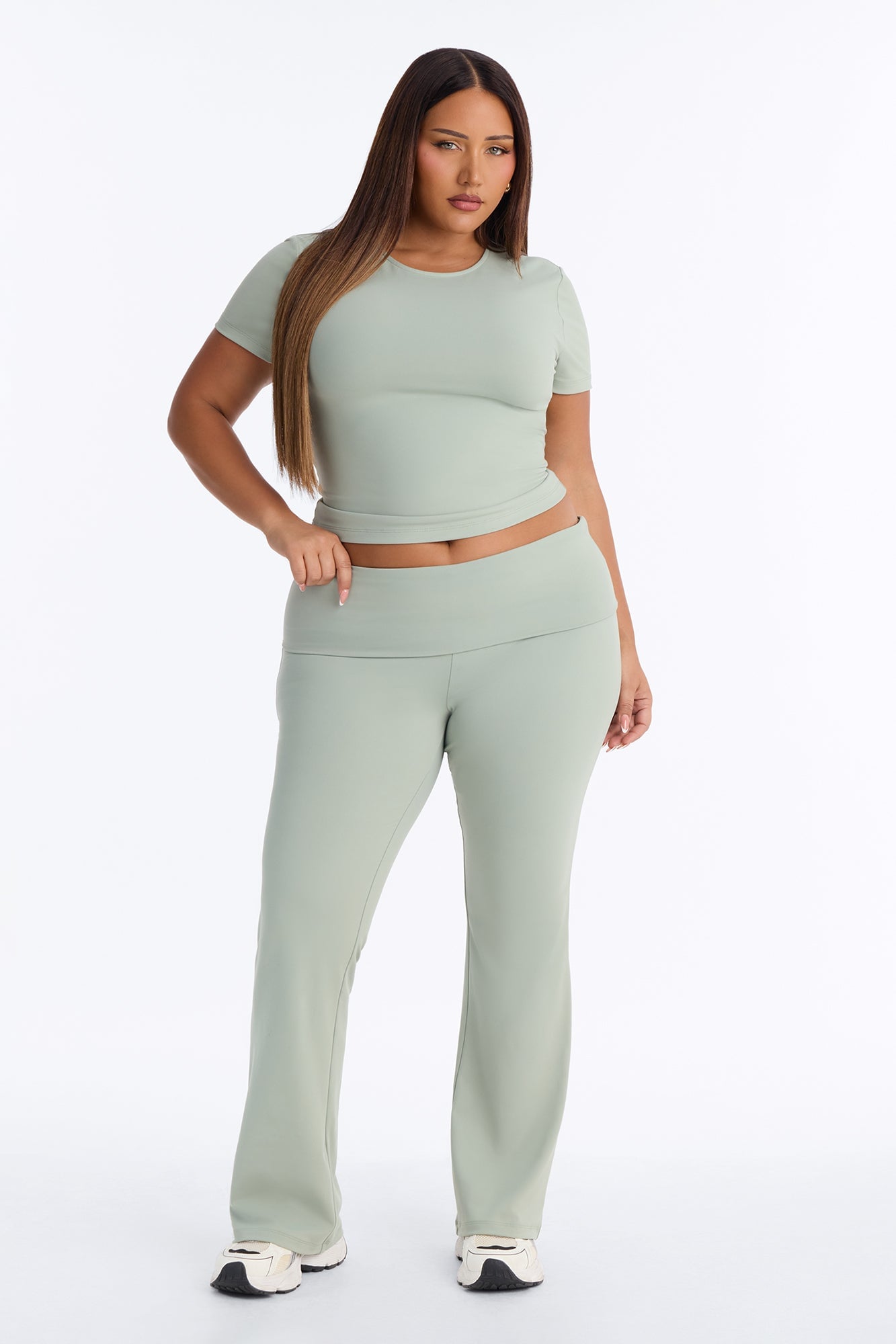 Myla Tricot Lounge Short Sleeve Top - Olive image 2