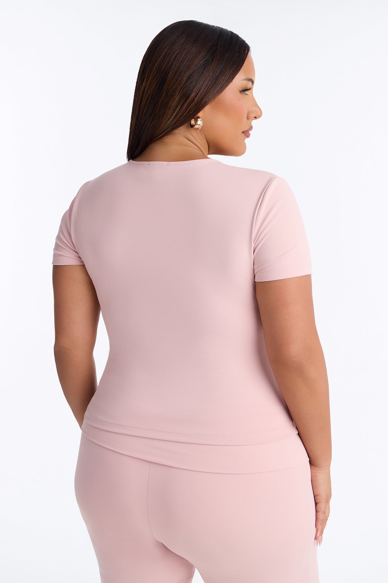 Myla Tricot Lounge Short Sleeve Top - Pink image 4