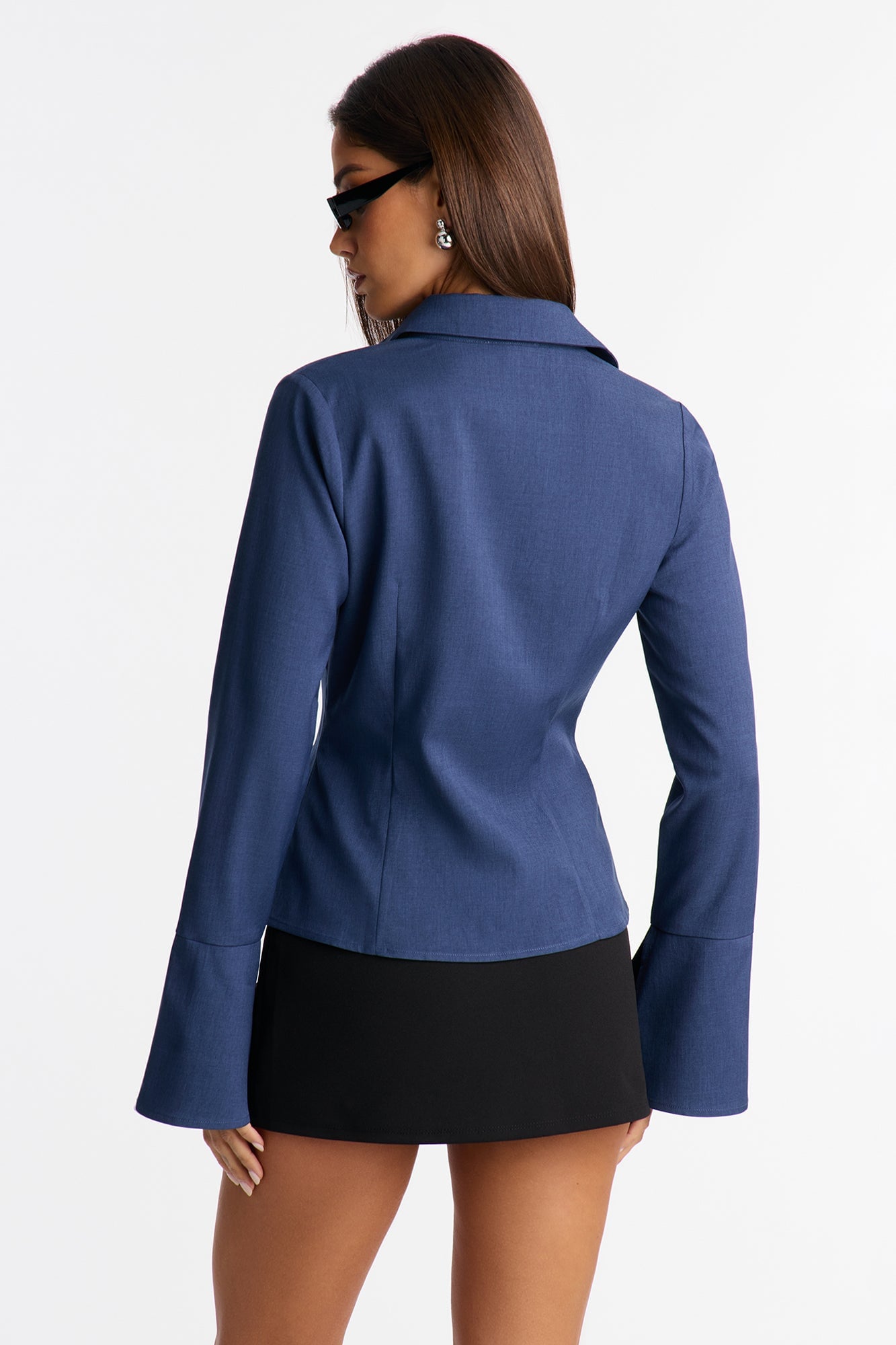 Set For Life Bell Sleeve Shirt - Navy image 6