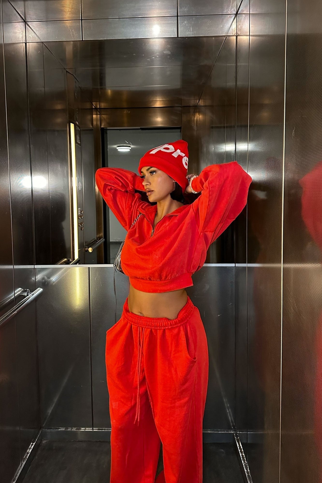 Rested Lounge Wide Leg Jogger - Red image 4