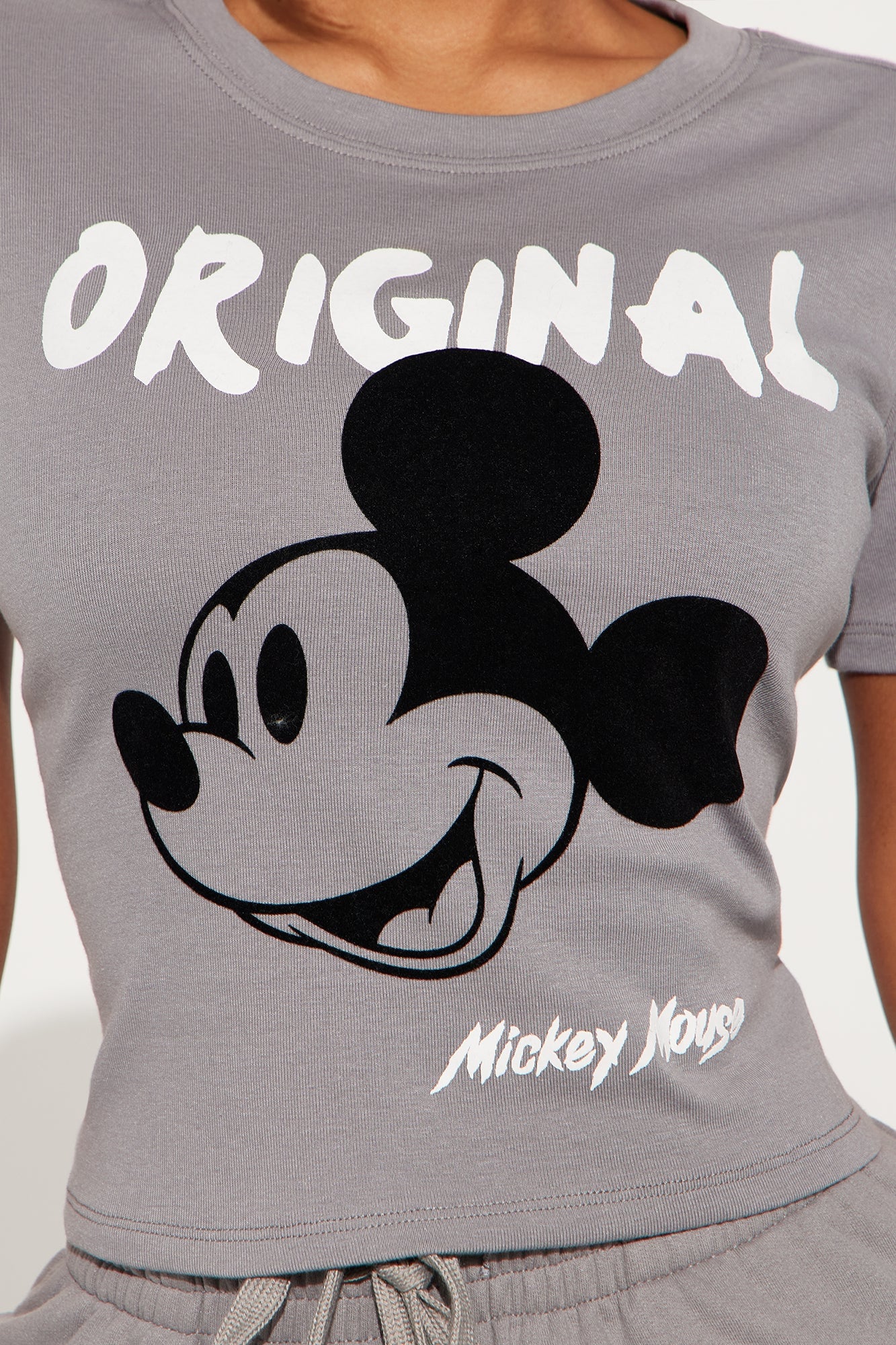Mickey Mouse Puff Print T-Shirt - Grey image 7