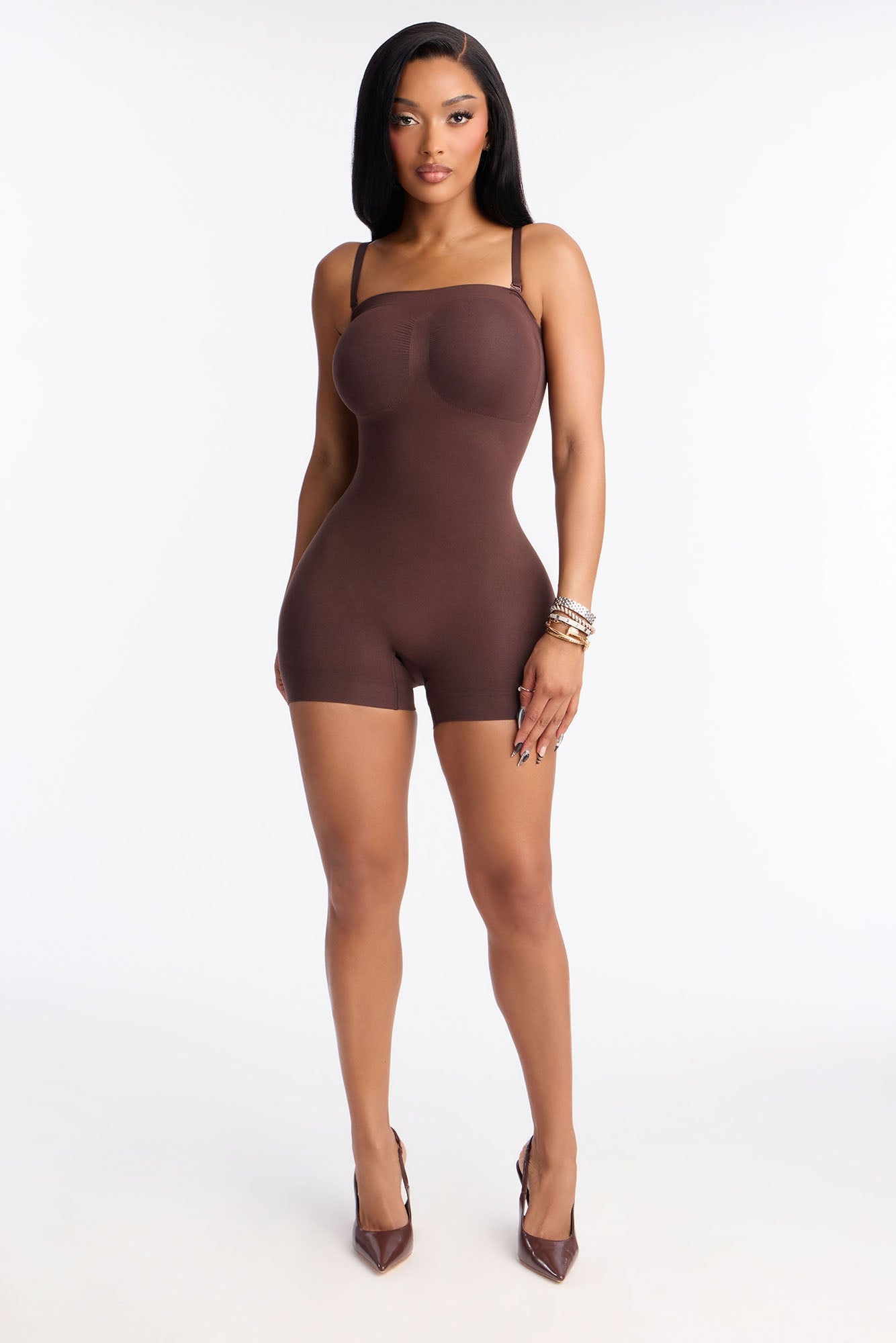 Dress Sculpt Seamless Strong Compression Strapless Shortie Bodysuit - Coco image 8