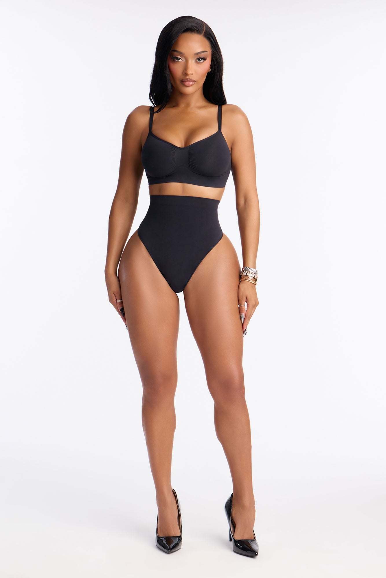 Dress Sculpt Seamless Strong Compression Bralette - Black image 6