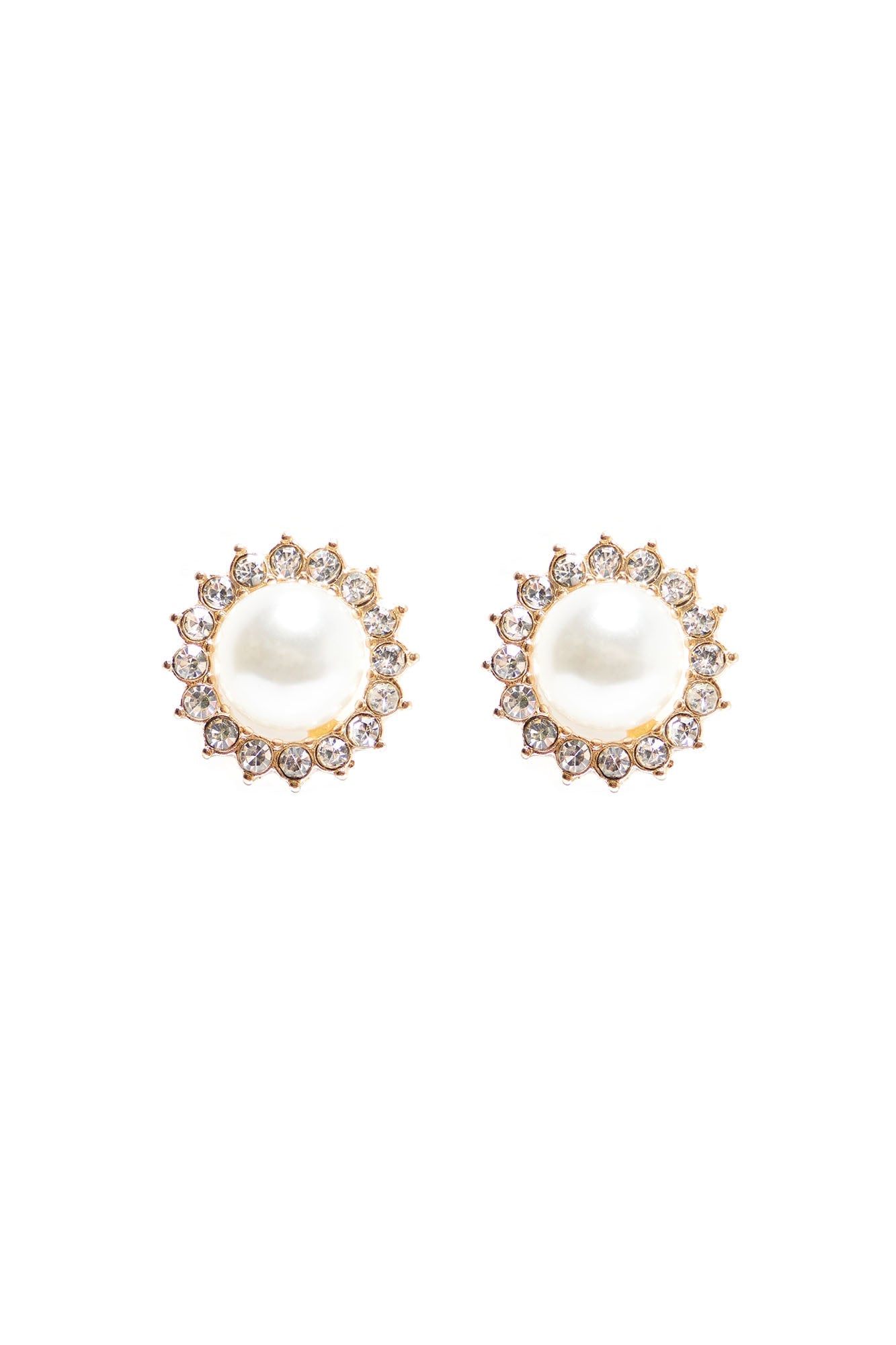 Keep It Simple Pearl Studs - Gold image 3
