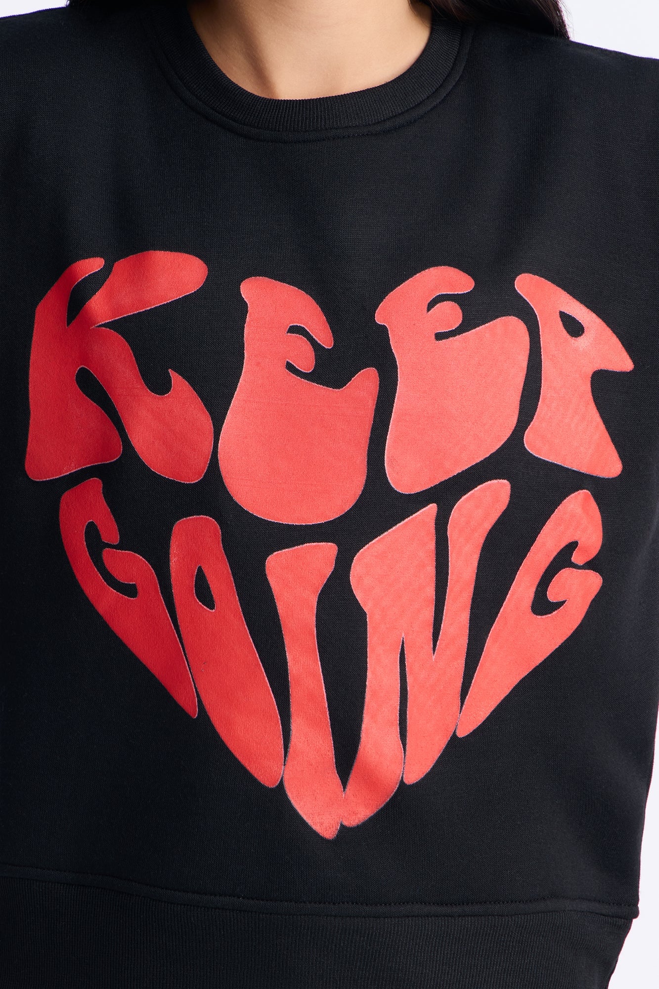 Mini Keep Going Crew Neck Sweatshirt - Black image 2